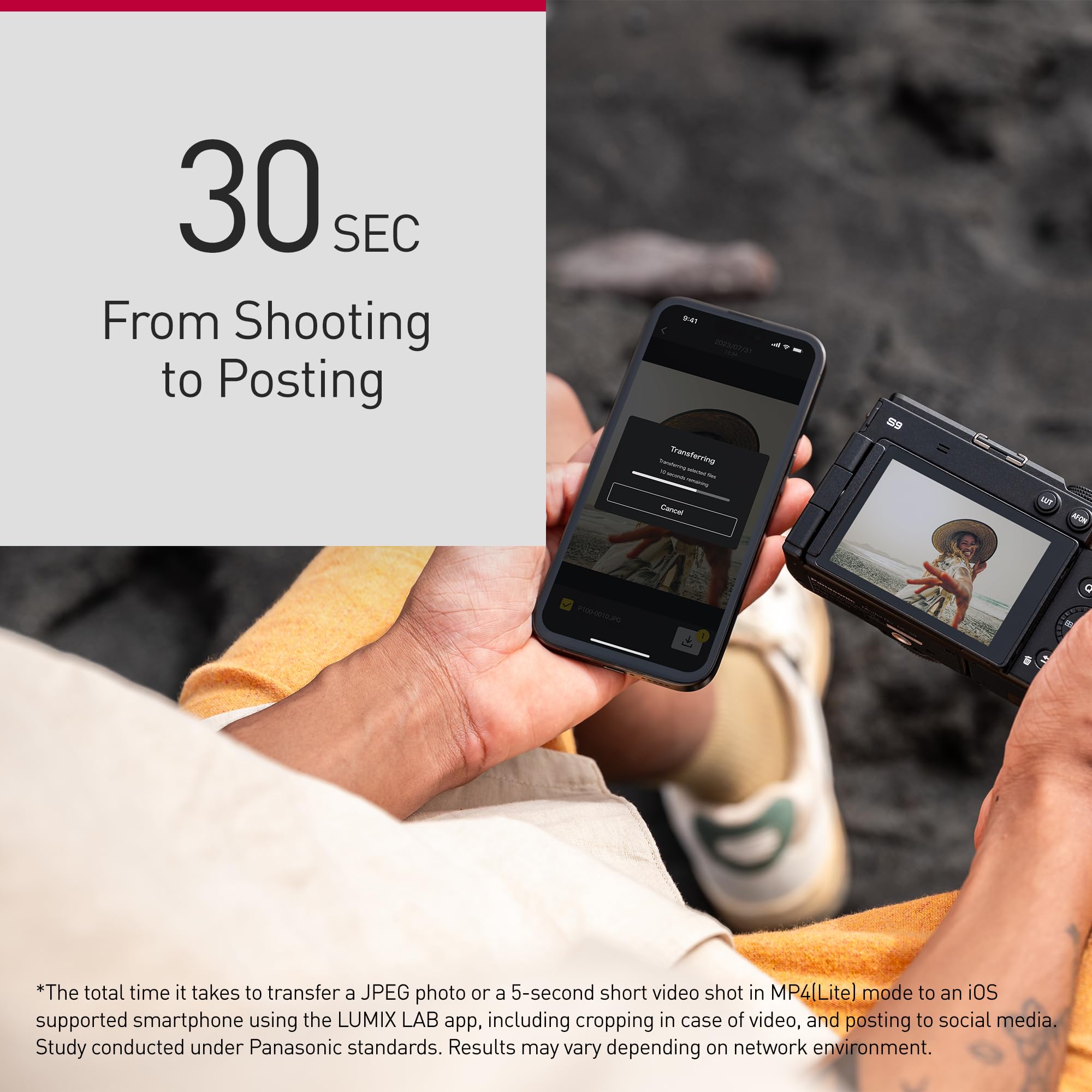 Panasonic Lumix S9 Mirrorless Camera, 24.2Mp Full Frame With Phase Hybrid Af, New Active I.S. Technology - Dc-S9Bodyk (Black)