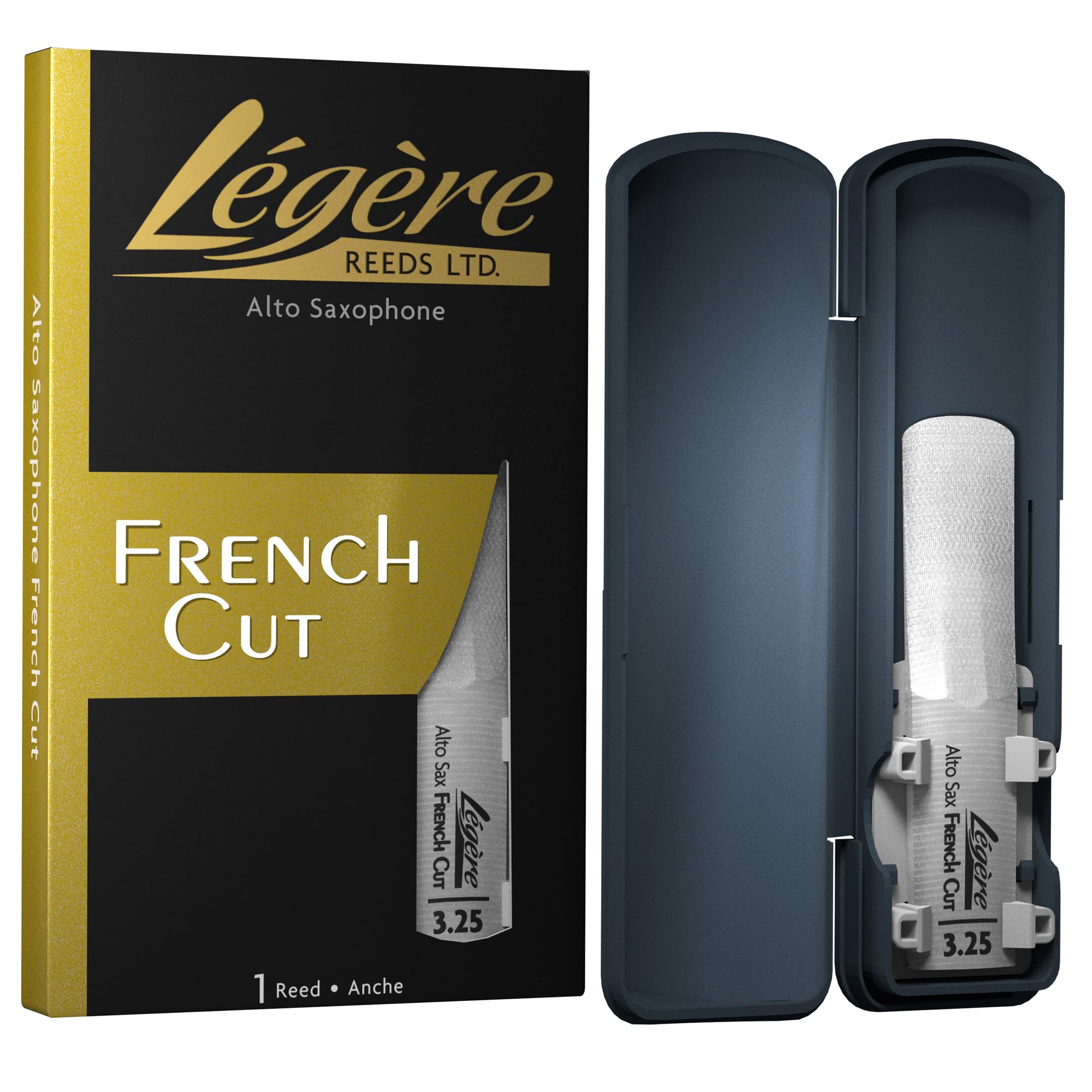 L  Gre Reeds   Alto Saxophone Reed, French Cut, Strength 3.25 (Asf3.25)   Premium Synthetic Woodwind Reed