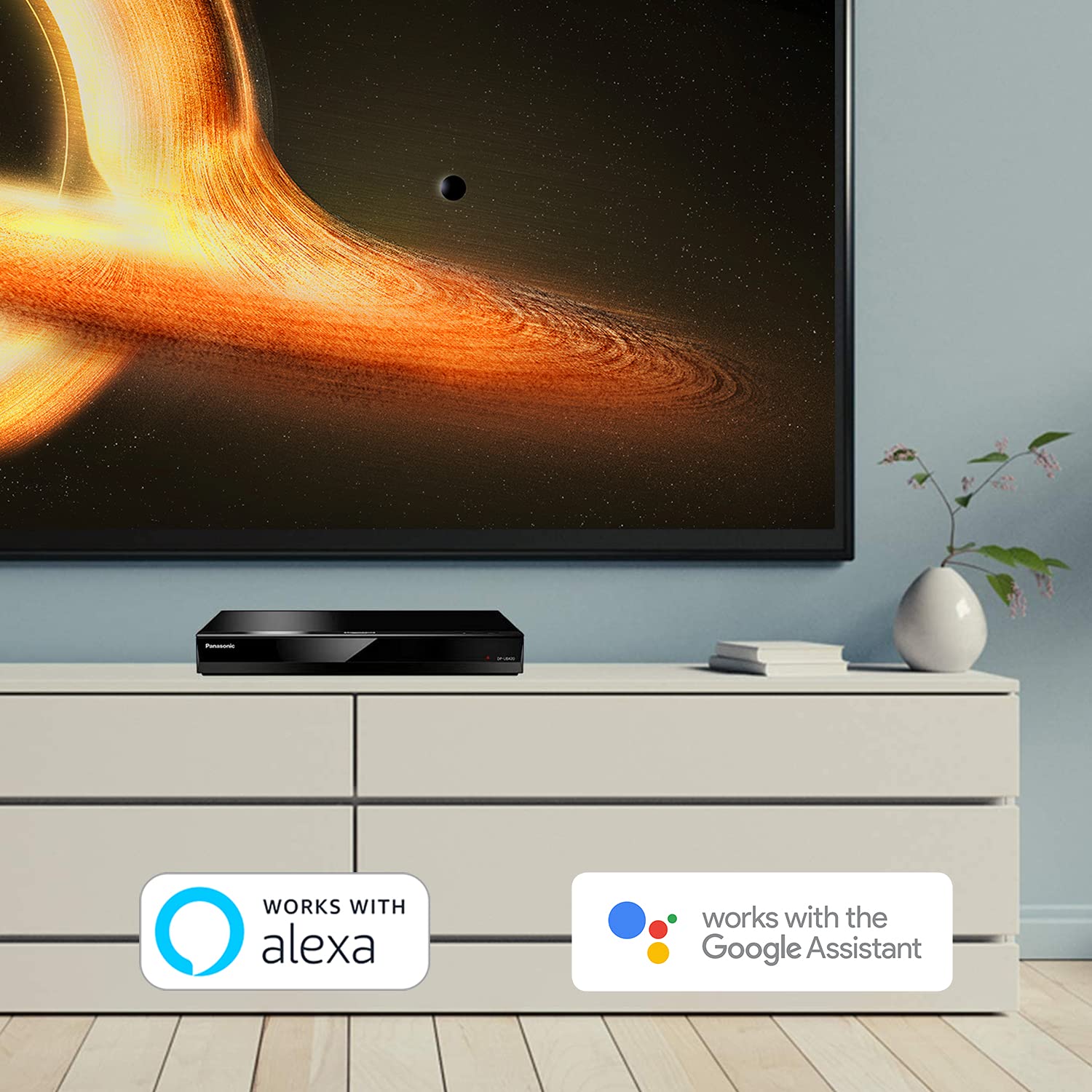 Panasonic Streaming 4K Blu Ray Player, Ultra Hd Premium Video Playback With Hi Res Audio, Voice Assist   Dp Ub420 K (Black)