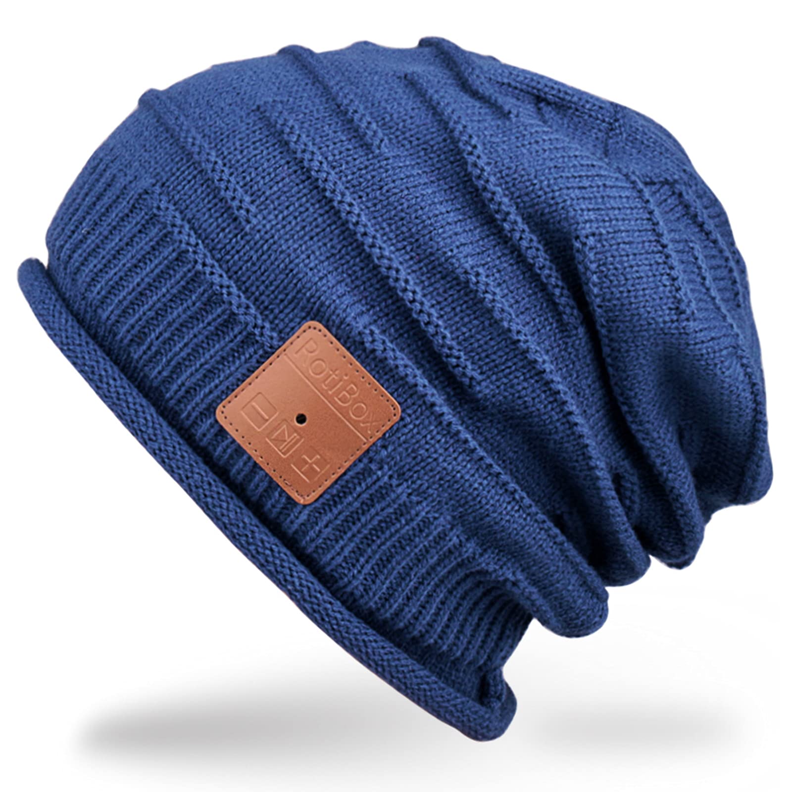 MyDeal Products Bluetooth Beanie for Men Hat with Headphones,Unisex Tech Gifts Stocking Stuffers Adults-Blue
