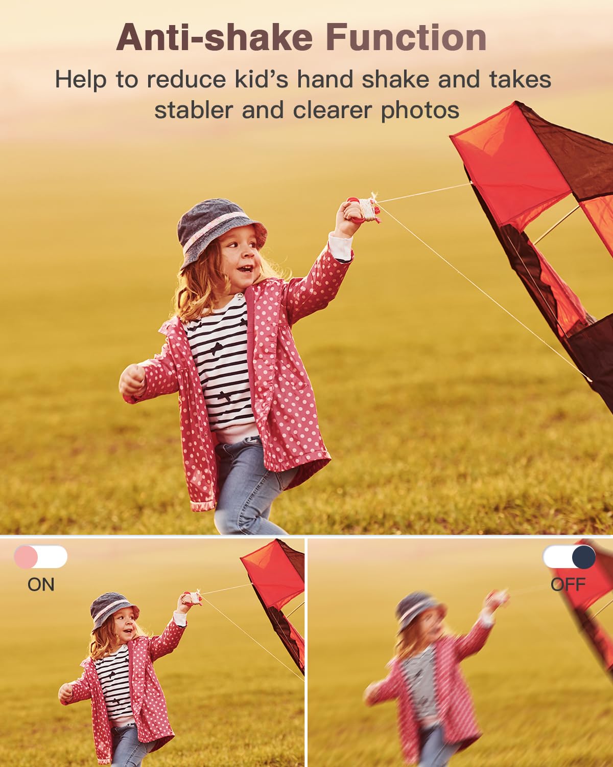 Digital Camera, Kids Camera 1080P 36Mp Video Camera With Two Batteries, Time Stamp Antishake 16X Zoom, Compact Portable Camera C