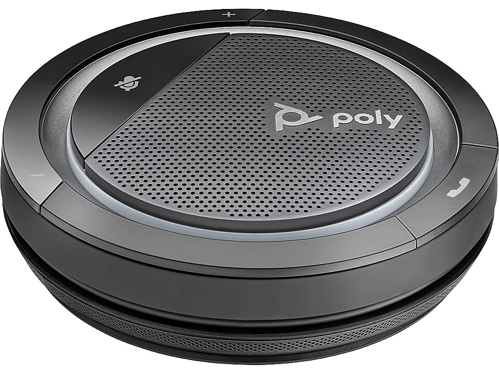 Poly Calisto 5300M Mobile Conference Speaker with USB-C Connection and Bluetooth Stick BT600 Full Duplex Audio Voice Prompt