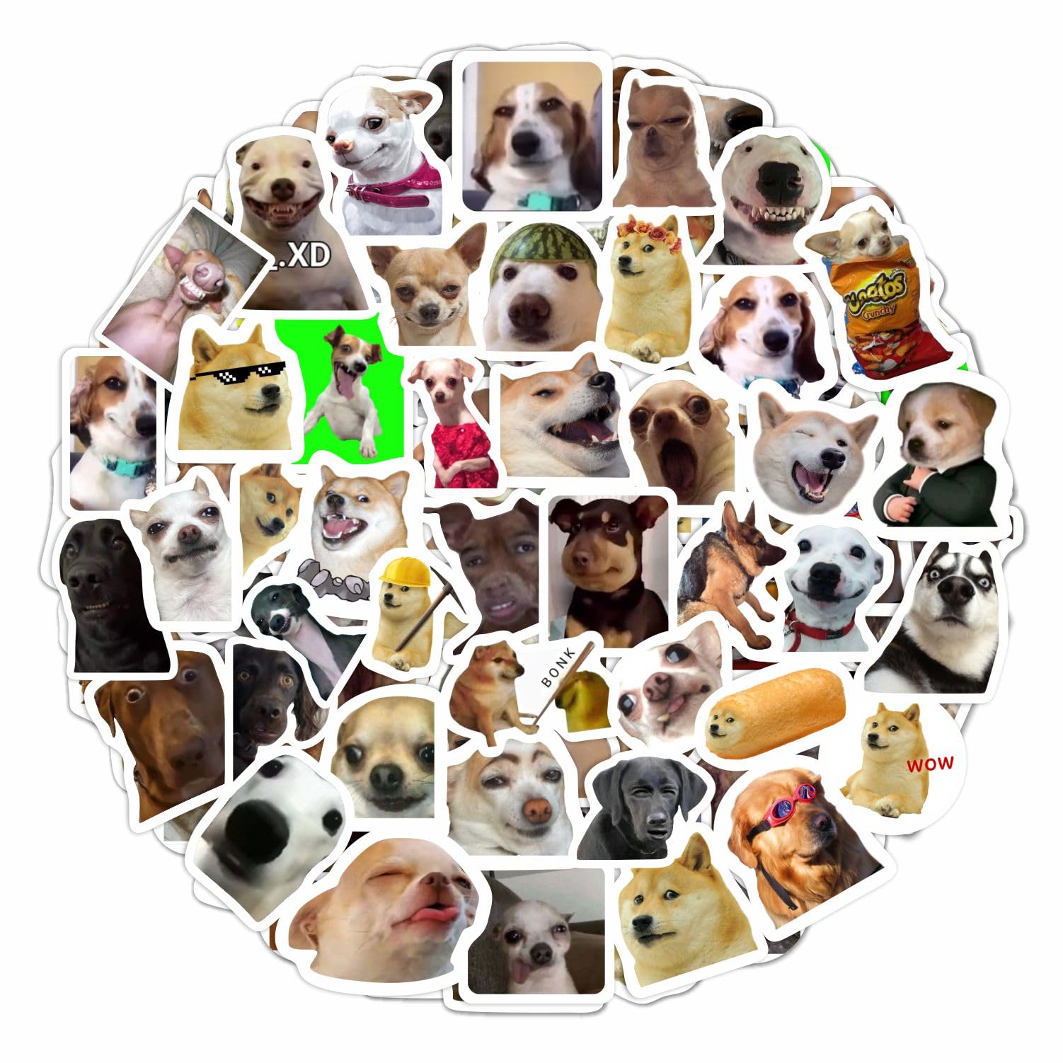 Funny Dog Meme Stickers, Funny Dog Stickers For Water Bottles, Laptops   Dog Party Favors, Dog Gifts For Dog Lovers And Owners L