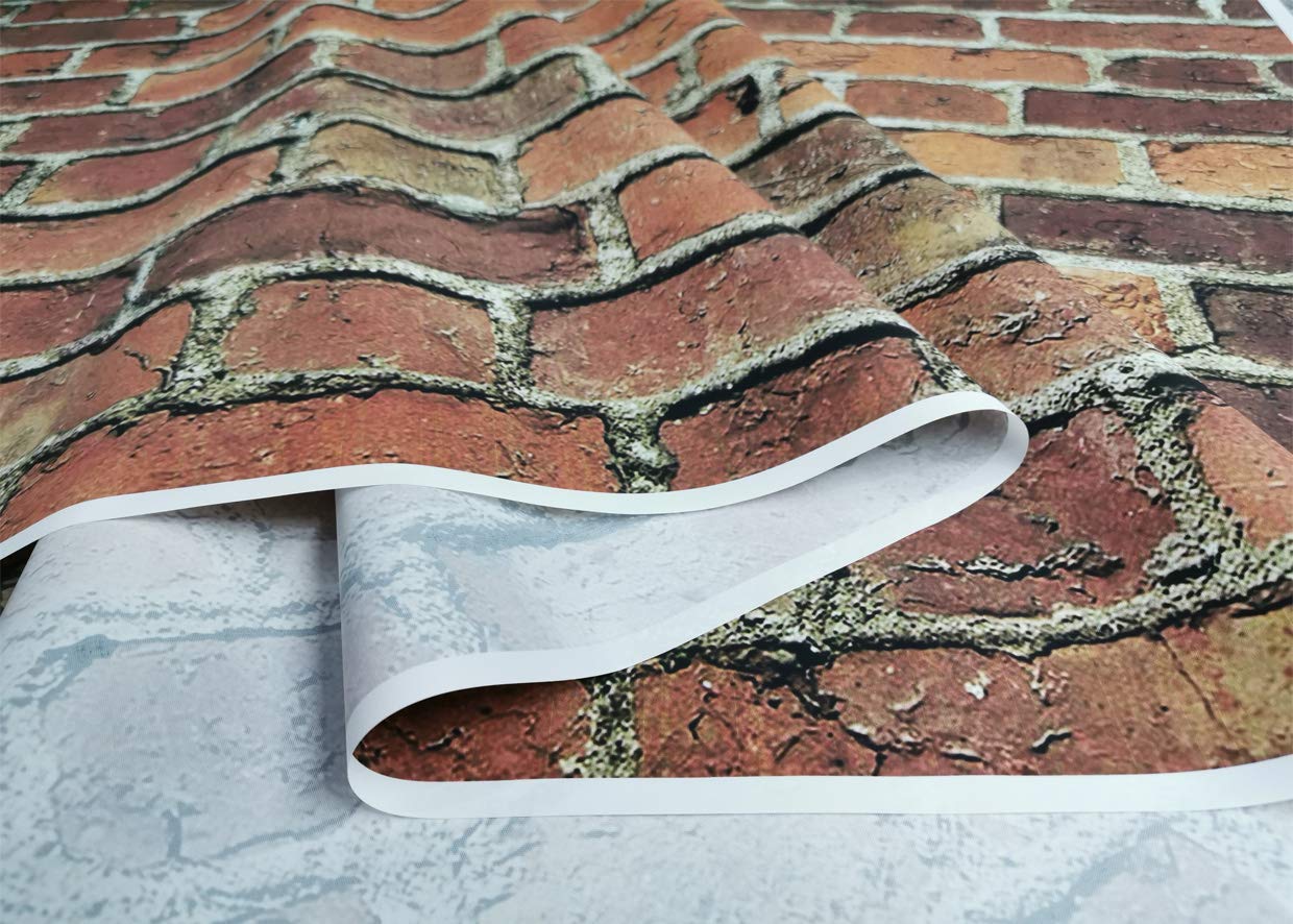 Aiikes 8X8Ft Red Brick Wall Photography Backdrop Thin Vinyl Photo Backdrops Baby Birthday Party Graduation Home Decoration Photo