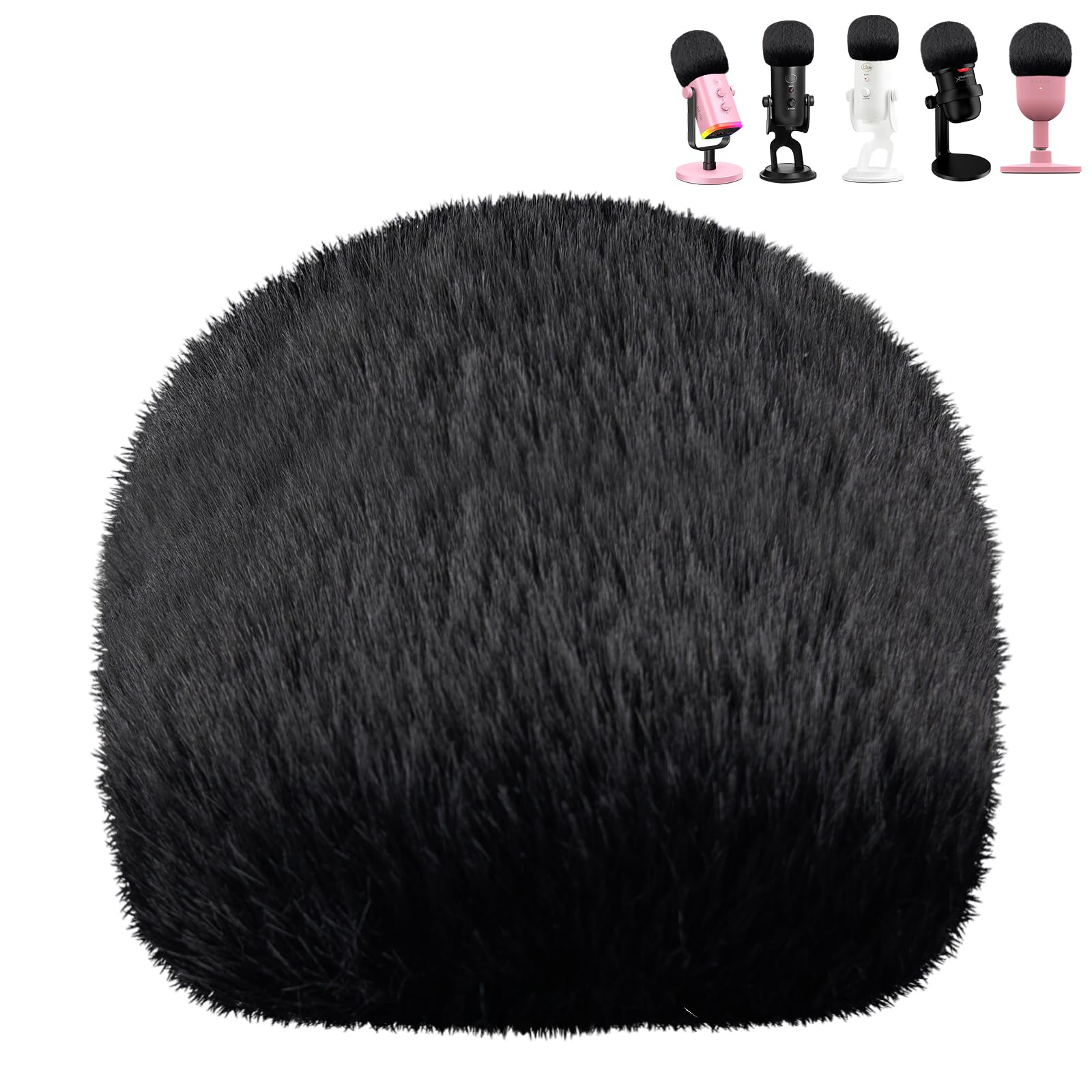 Blue Yeti Pop Filter For Blue Yeti Microphone,Mic Furry Windscreen Muff Windshield, Microphone Foam Cover For Yeti Pro,Yeti X,Na