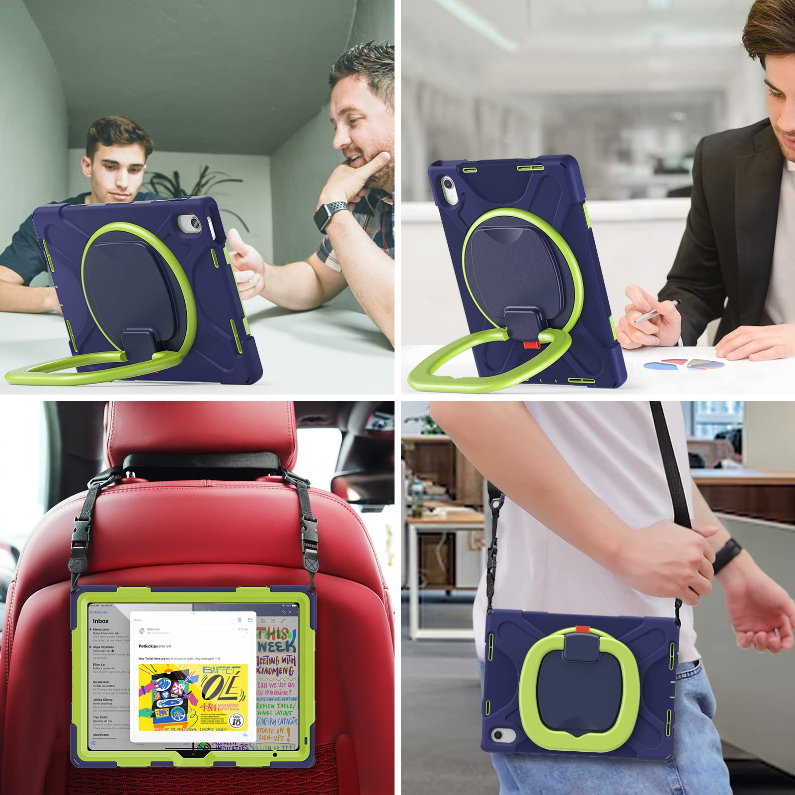 Batyue Case For Ipad 10Th Generation, Shockproof Protection Cover For 2022 10.9 Inch Ipad (10Th Generation) With Screen Protecto