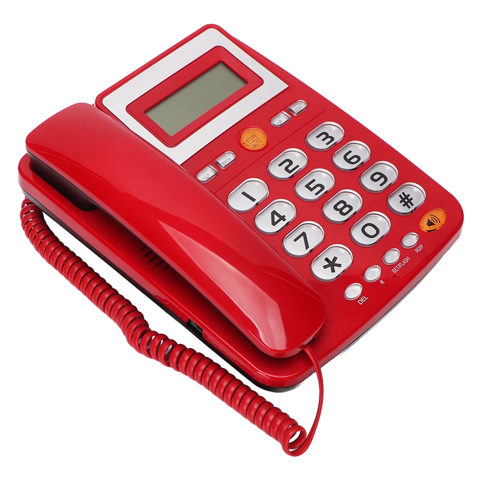 Big Landline Phone For Senior, Corded Telephone For Hearing Visually Impaired, For Wall Or Desk, With Amplified Speaker, Speed Dial, Large Lcd Display, Hands