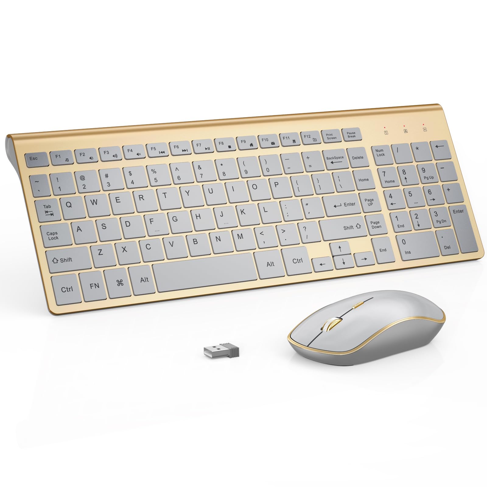 J Joyaccess Wireless Keyboard And Mouse Combo, Ergonomic And Quiet Wireless Keyboard And Mouse Set, Portable And Customizable Dp
