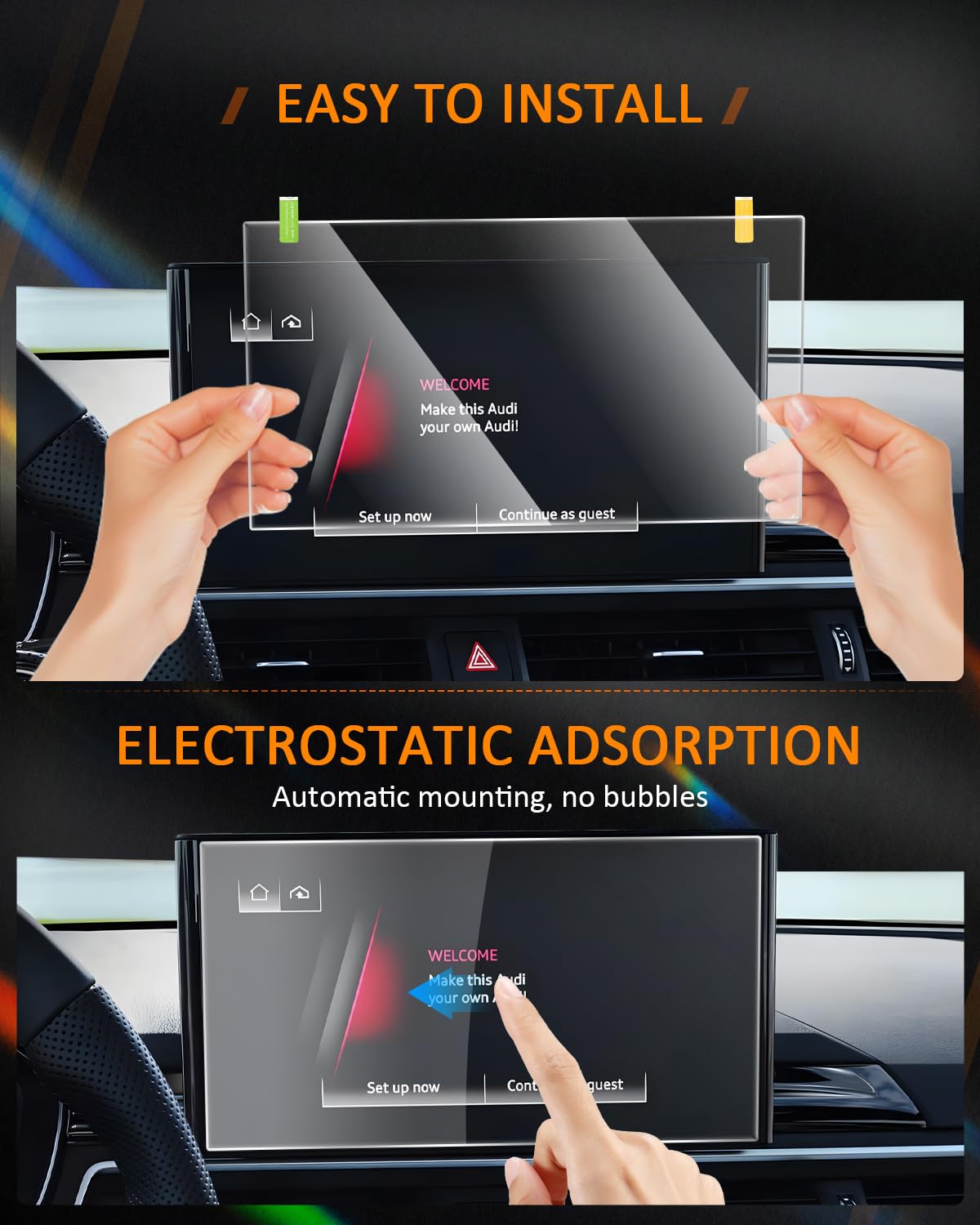 Cdefg Screen Protector For Audi Q5 2022 2025 Accessories Touchscreen Display Cover For Audi A4 A5 Q5 Screen 2025 2024 2023 2022 2021 10.1' Tempered Glass