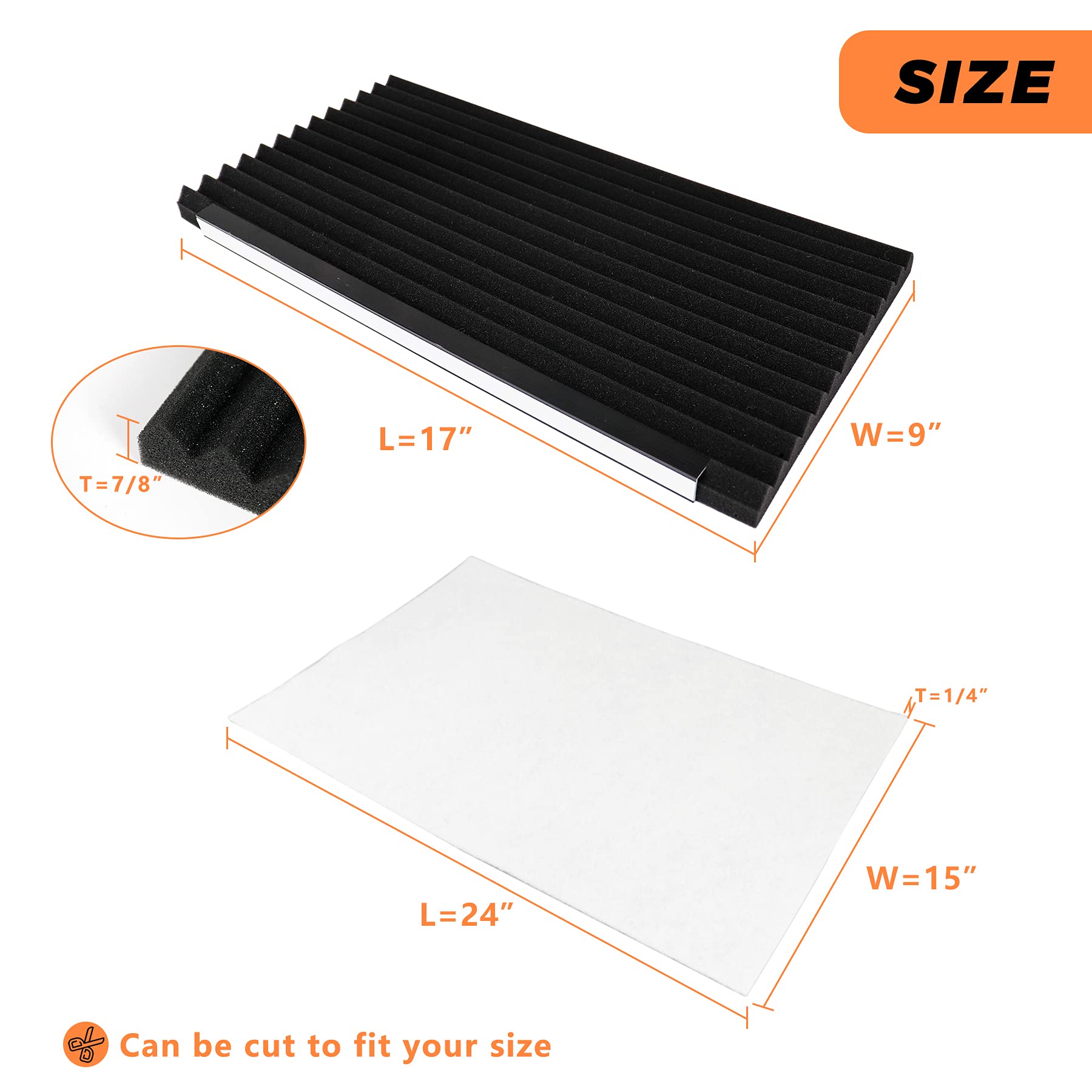 Gcgoods Window Air Conditioner Foam Insulating Panels With Window A/C Filter, 17 '' H X 9 '' W X 7/8 '' T, Pack Of 2 Window Ac S