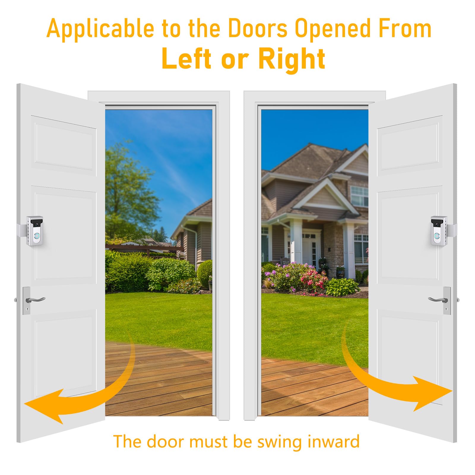 Qibox Anti Theft Doorbell Mount Compatible With Ring/Blink Wireless Video Doorbell, No Drill Camera Holder, Adjustable Mounting