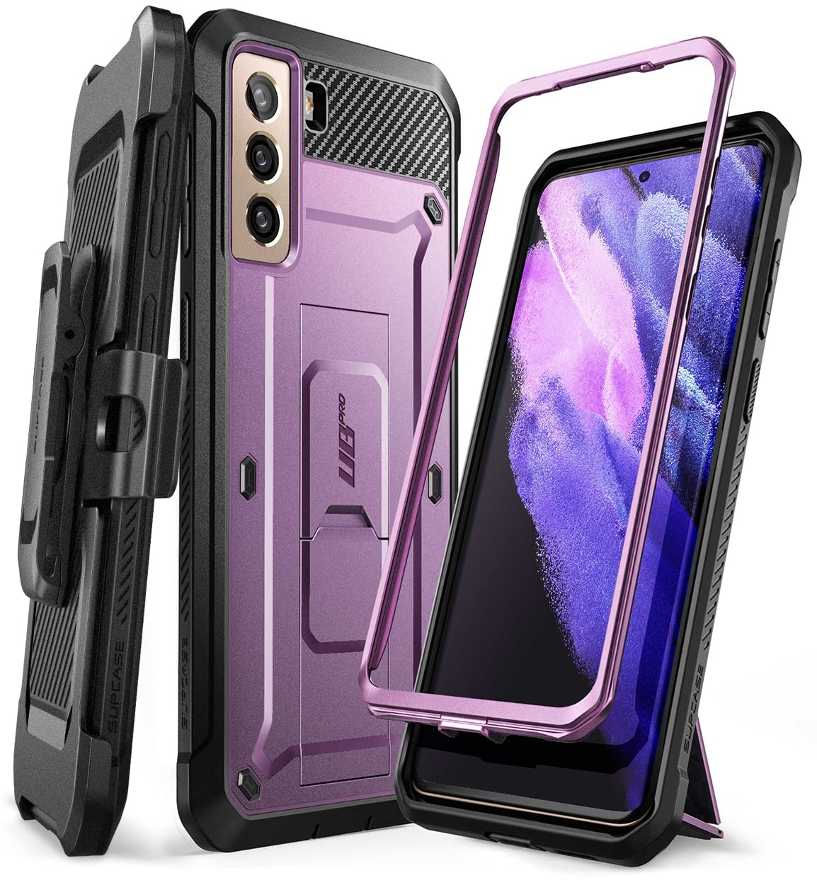 Supcase Ubpro Series Case For Galaxy S21+ Plus 5G (2021 Release), Full Body Dual Layer Rugged Holster & Kickstand Case Without B
