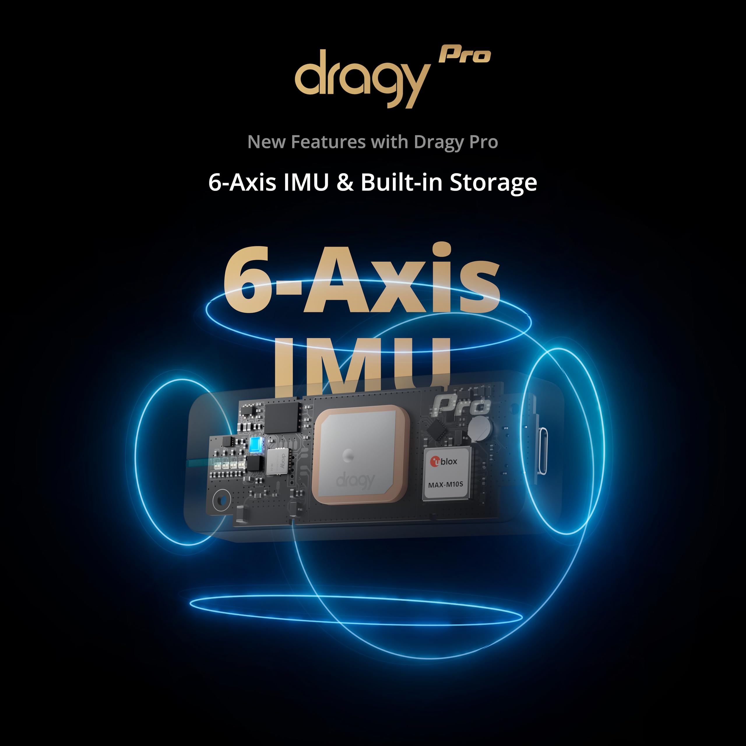 All New Dragy Pro   Professional 25Hz Gps Performance Meter, With Built In Memory & 6 Axis Imu Motion Sensor | Includes Dragy Mo