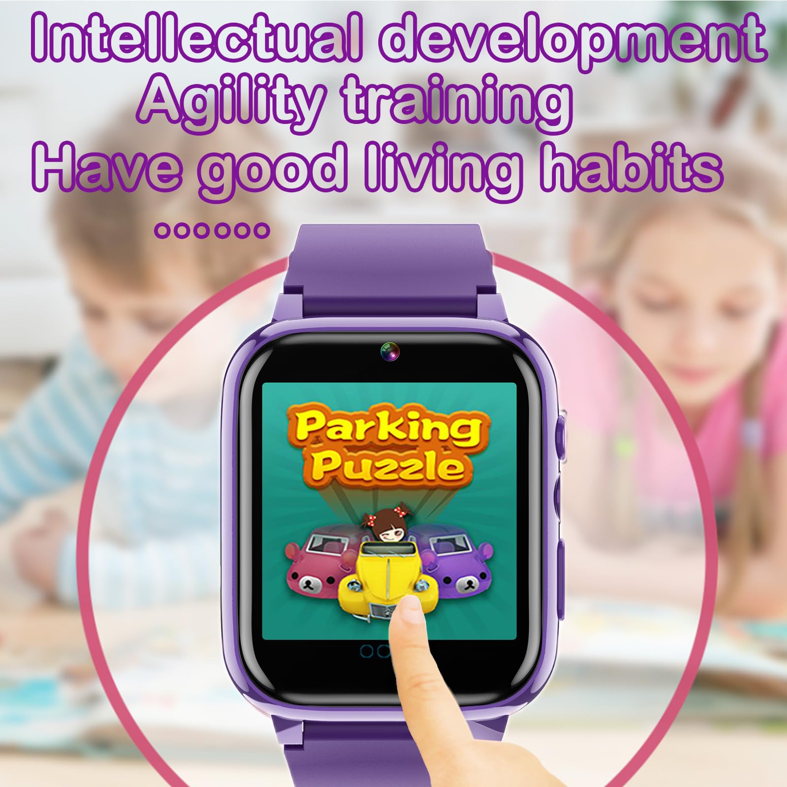 Ichomke Smart Watch For Kids, Girls Boys Smartwatch With 26 Games Camera Video Recorder And Player, Pedometer Calendar Flashligh