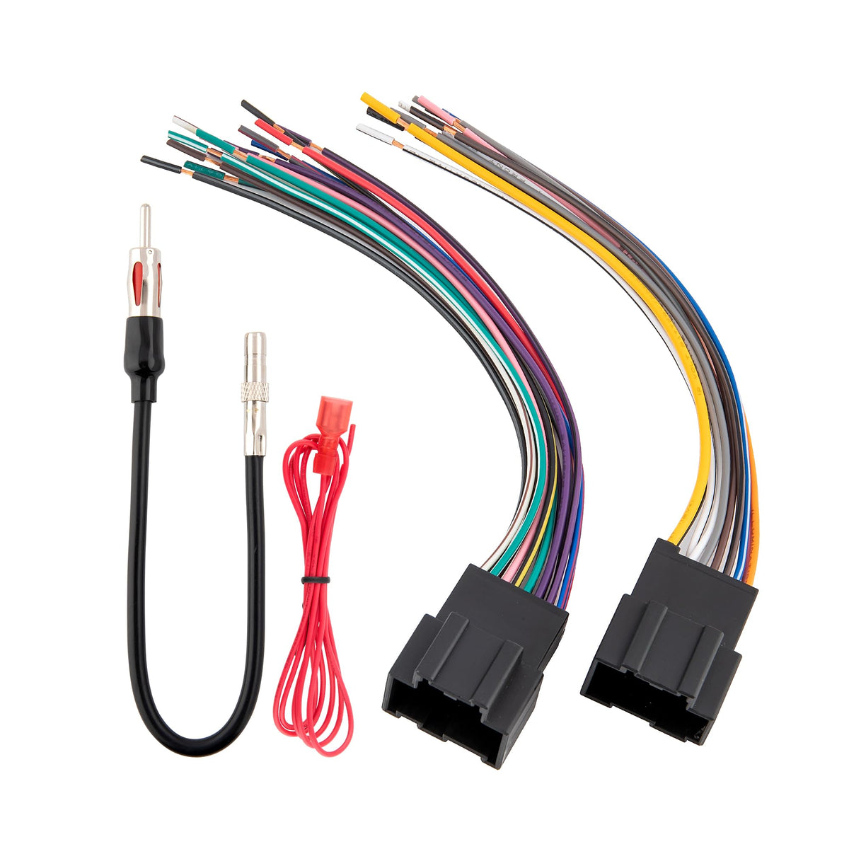 Red Wolf Radio Wiring Harness W/Antenna Adapter Compatible With 2006 2013 Gm Gmc Sierra Chevy Impala Buick Cadillac Install Aftermarket Stereo Cd Player Receiver Wire Cable Adapter