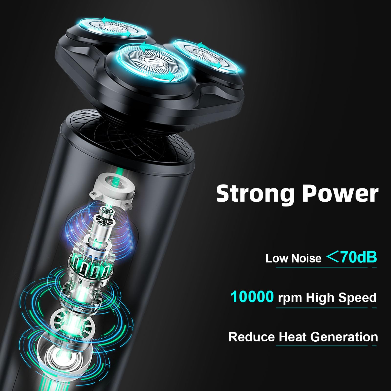 Sweetlf Electric Razor For Men, Wet & Dry Shaving, Type C Charging, Ipx7 Waterproof, Led Display, Face Shaver, Black