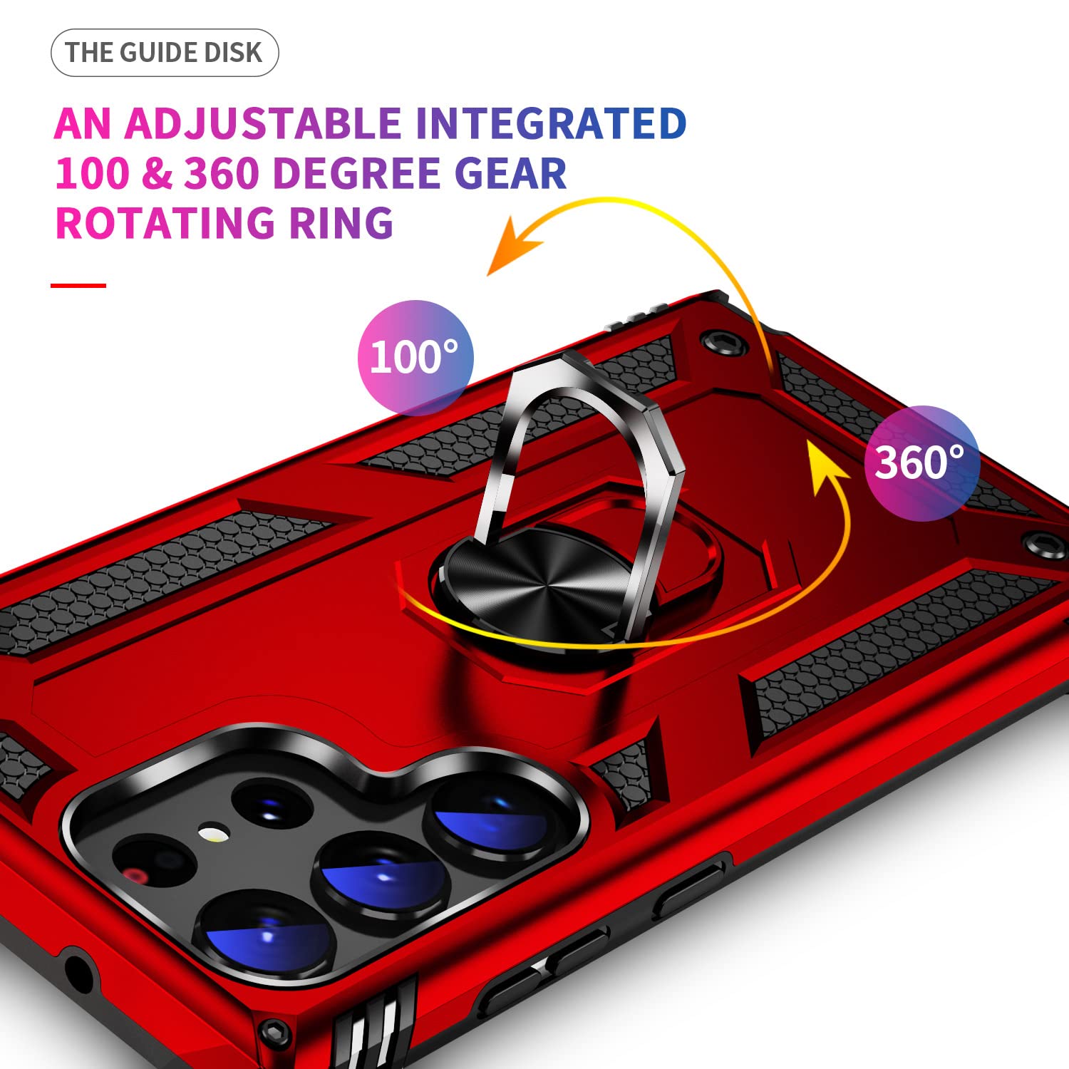 Addit Phone Case For Samsung S23 Ultra Case Samsung Galaxy S23 Ultra Phone Case, Military Grade, Heavy Duty, With Ring Holder St