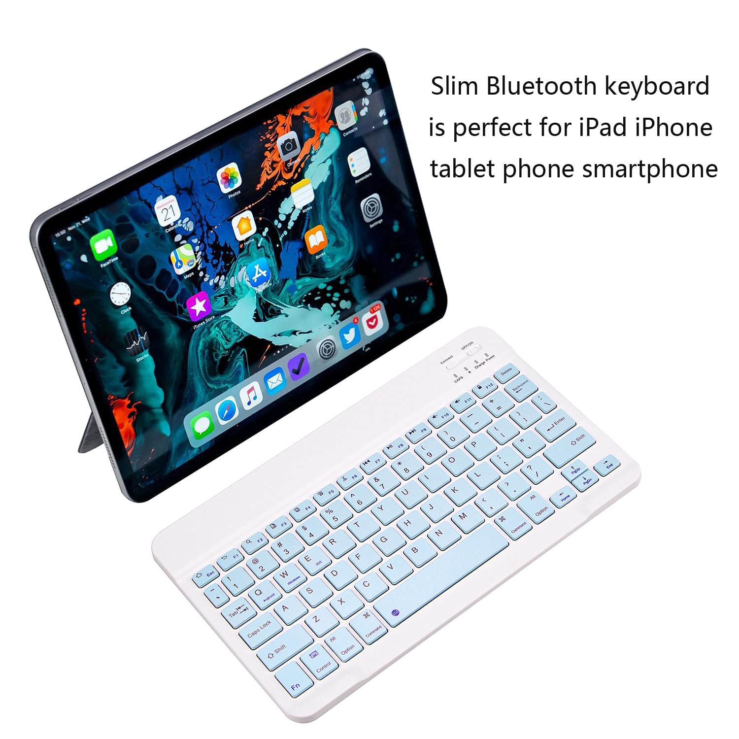 Ultra Slim Bluetooth Keyboard Portable Mini Wireless Keyboard Rechargeable For Apple Ipad Iphone Samsung Tablet Phone Smartphone