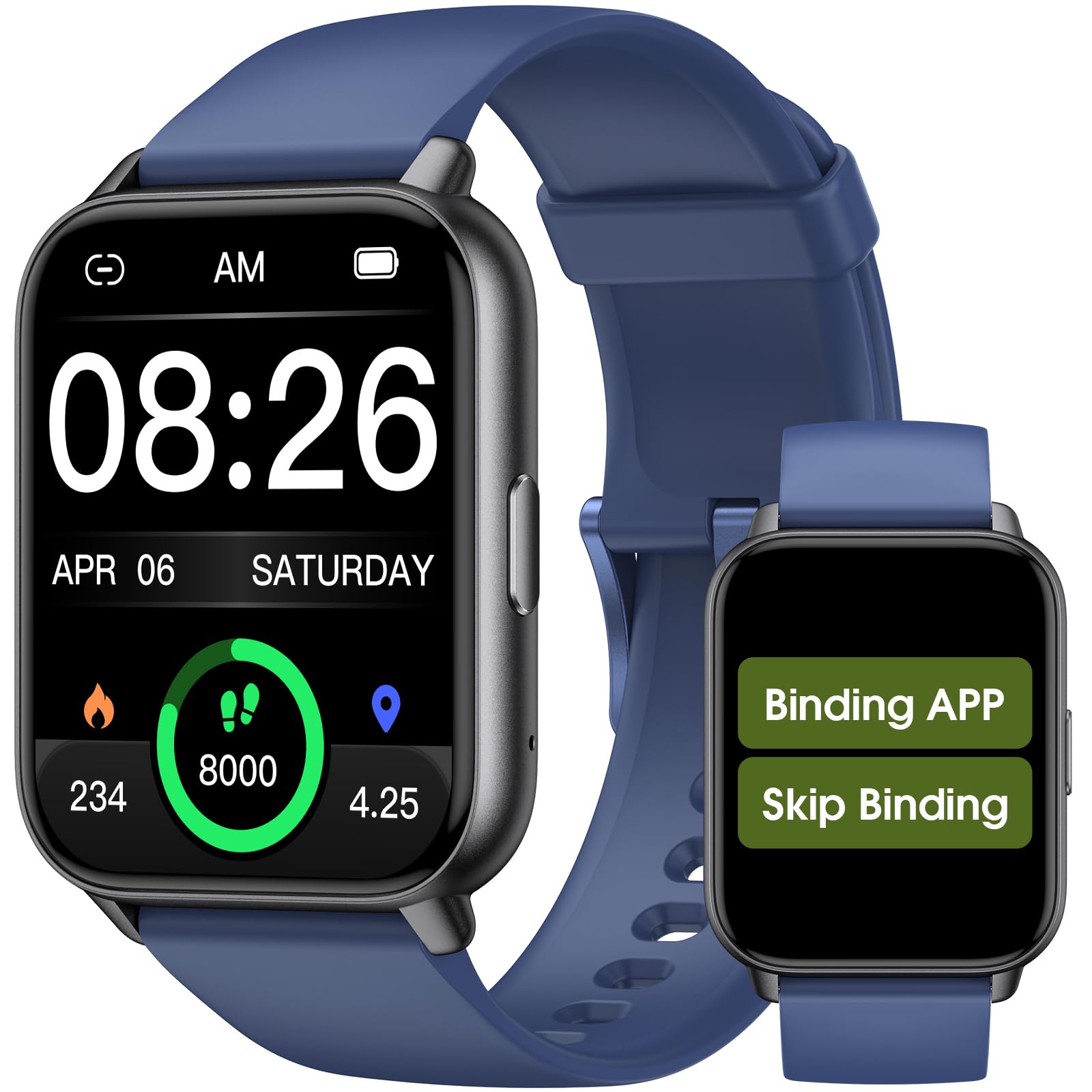 Eurans Smart Watch No App/Phone Required, Long Battery Life Fitness Tracker Watch,Hd Screen, Waterproof Activity Tracker With St