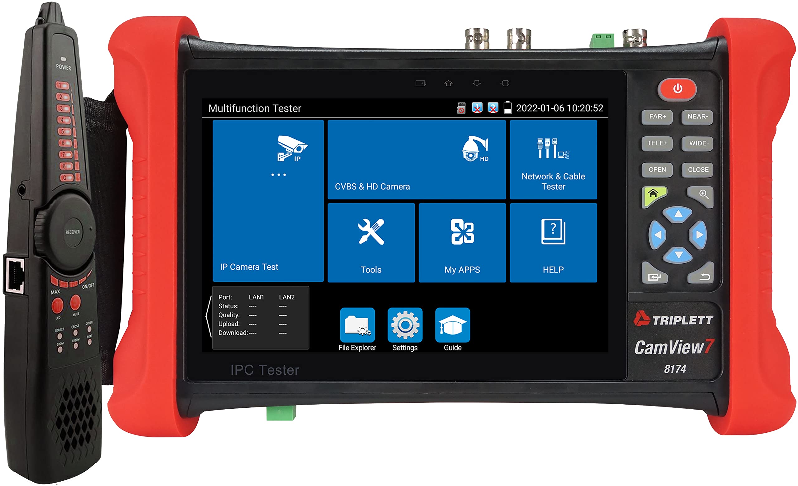 Triplett 8174 CamView 7 Security Camera Tester and 2.4G Spectrum Analyzer with 7 Retina Touch Screen
