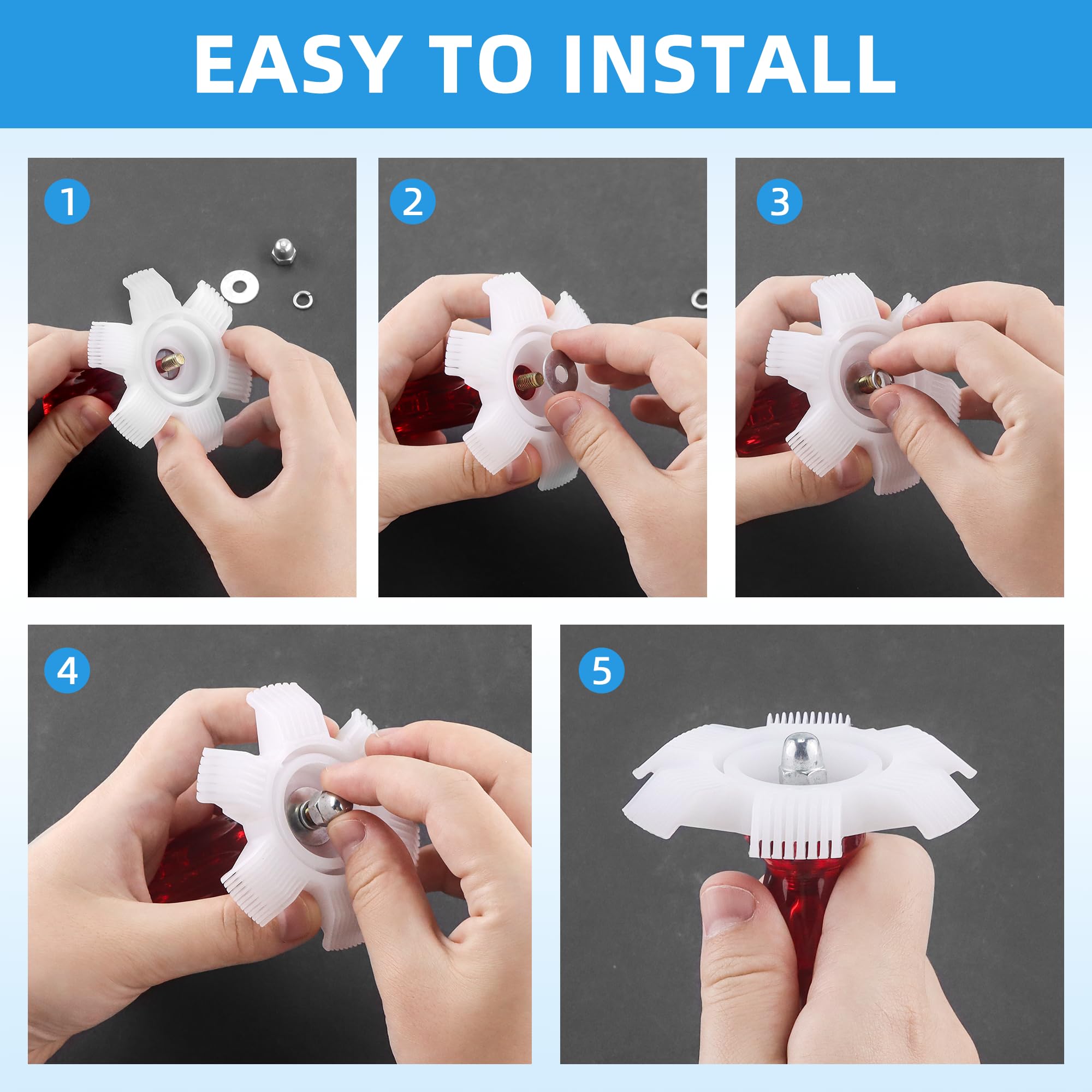 Ami Parts 3 Pcs Air Conditioner Fin Comb Condenser Fin Straightener Include Fcr6 Fin Comb, Plastic Air Conditioner Fin Comb And