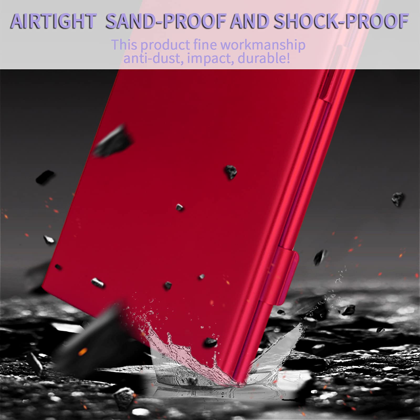 Sd Card Holder, Sd Card Case, Lavili Cf Memory Card Holder Case Aluminum Alloy Hard Shell, Double Layer Capacity For 6Sd Cards A