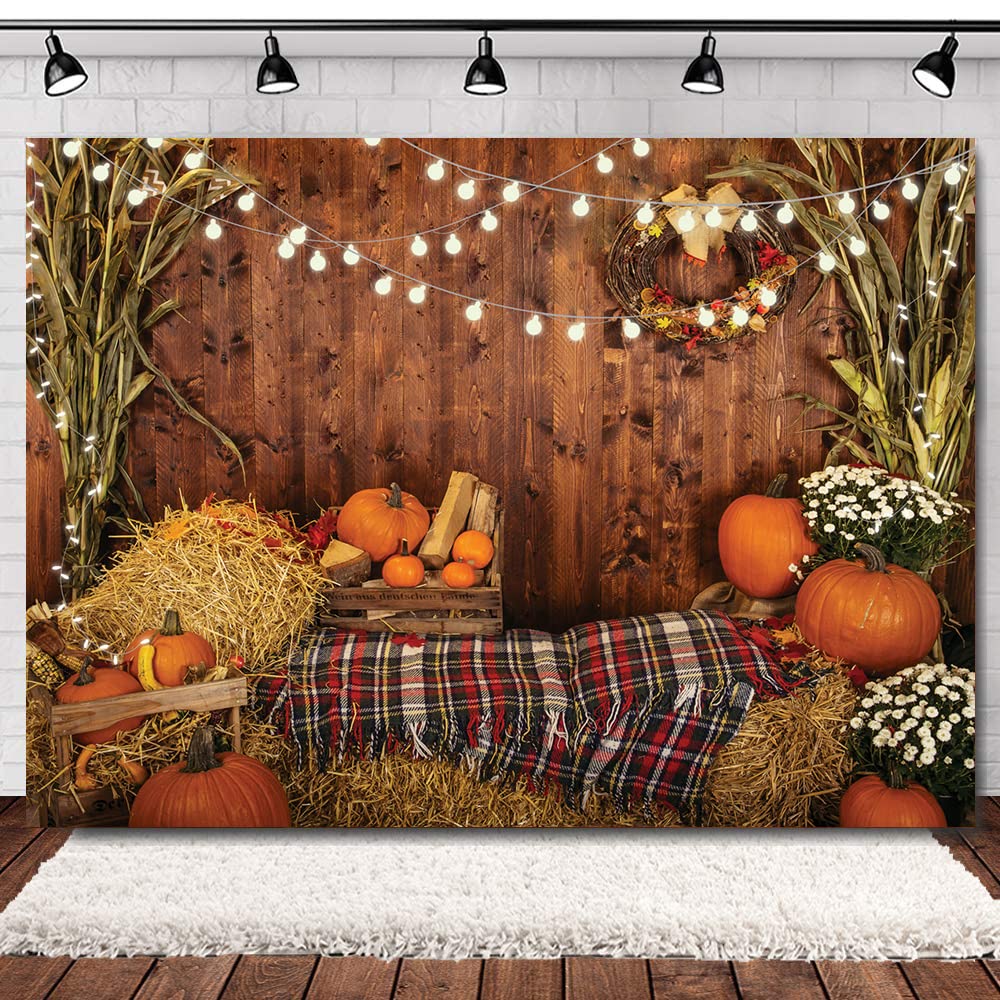 Wolada Fall Backdrops For Photoshoot Fall Backdrop Fall Festival Backdrop Fall Photo Backdrop Farm Backdrop Thanksgiving Backdrop 7X5Ft 12480