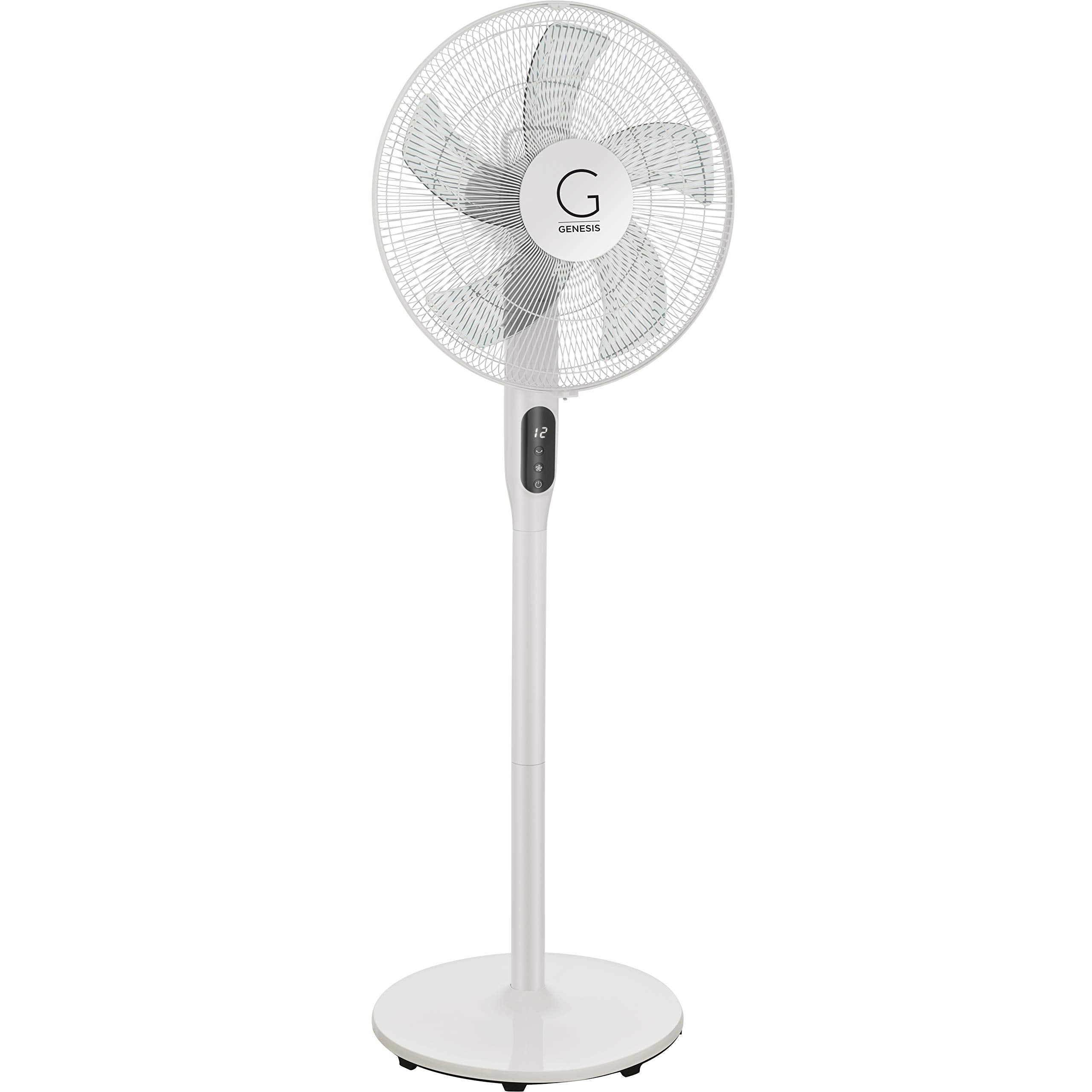 Genesis High Velocity 16 Inch Dc Stand Fan With Super Silent Technology, And Remote
