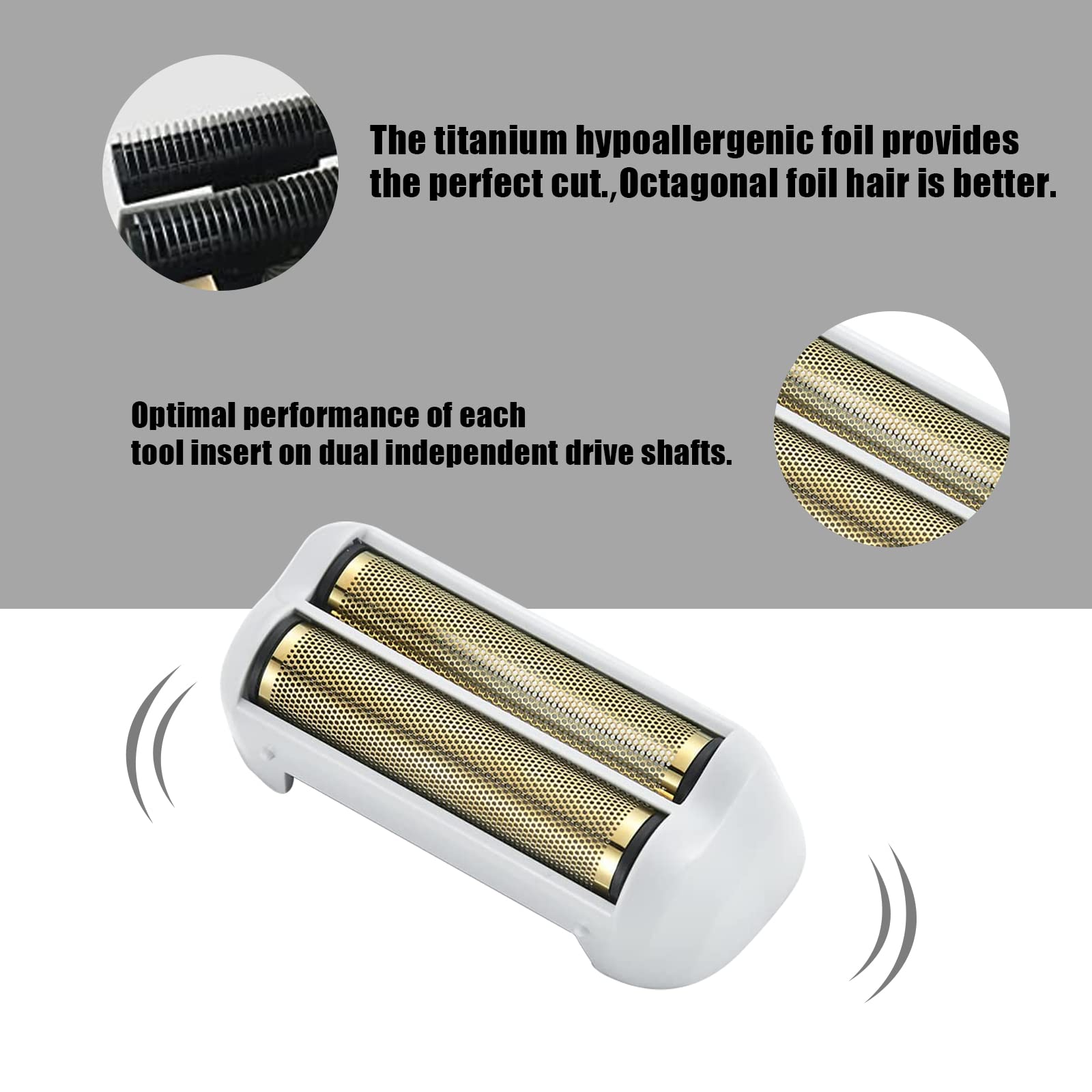 Vallnei Pro Shaver Replacement Foil And Cutters Compatible With Andis 17150(Ts 1)/17155/17200 Shaver Profoil Lithium Replacement