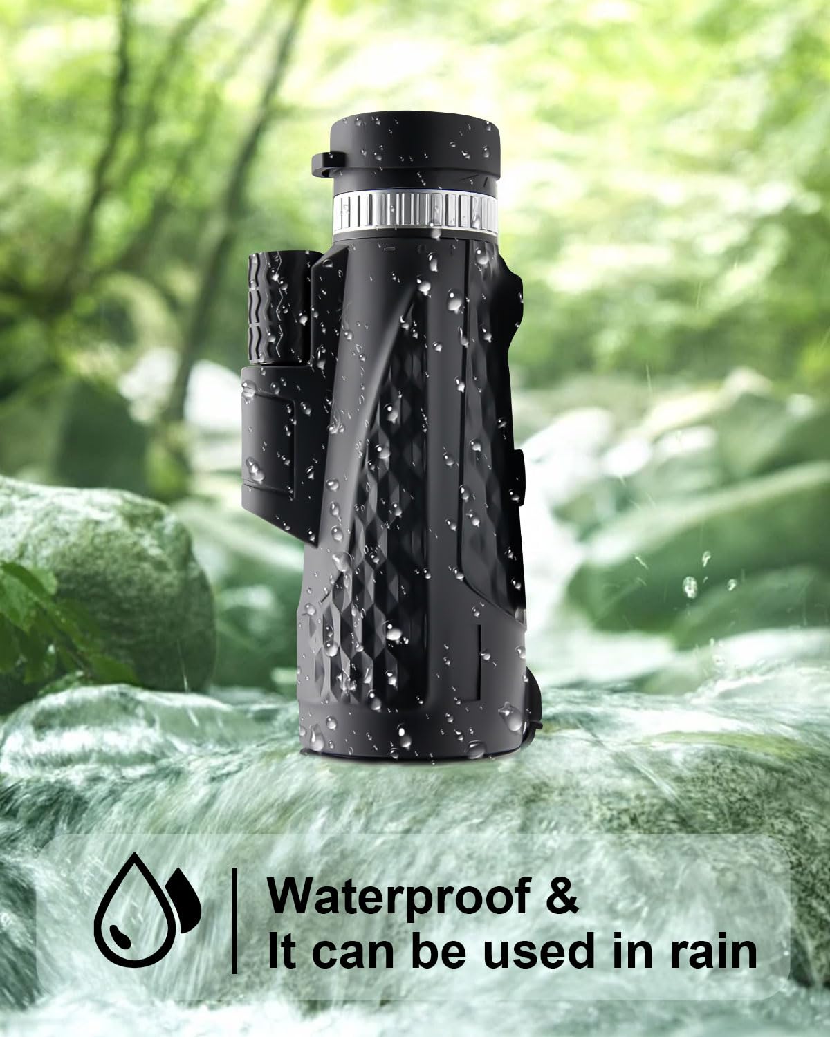 80X100 High Power Monocular For Adults, Monocular Telescope With Bak4 Prism, Waterproof, Suitable For Wildlife Bird Watching Cam