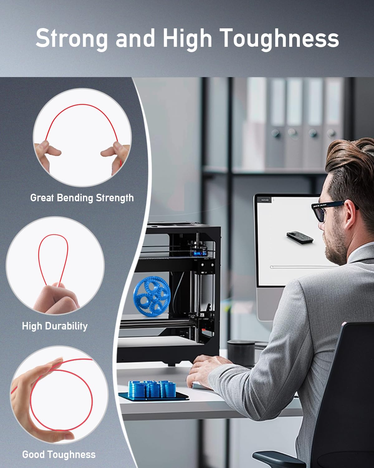 Sunlu Petg Filament 1.75 Bundle, Individually Vacuum Packed, 2Kg In Total, 0.25Kg Per Spool, 8 Pack, 8 Colors, Black+Clear +Clea