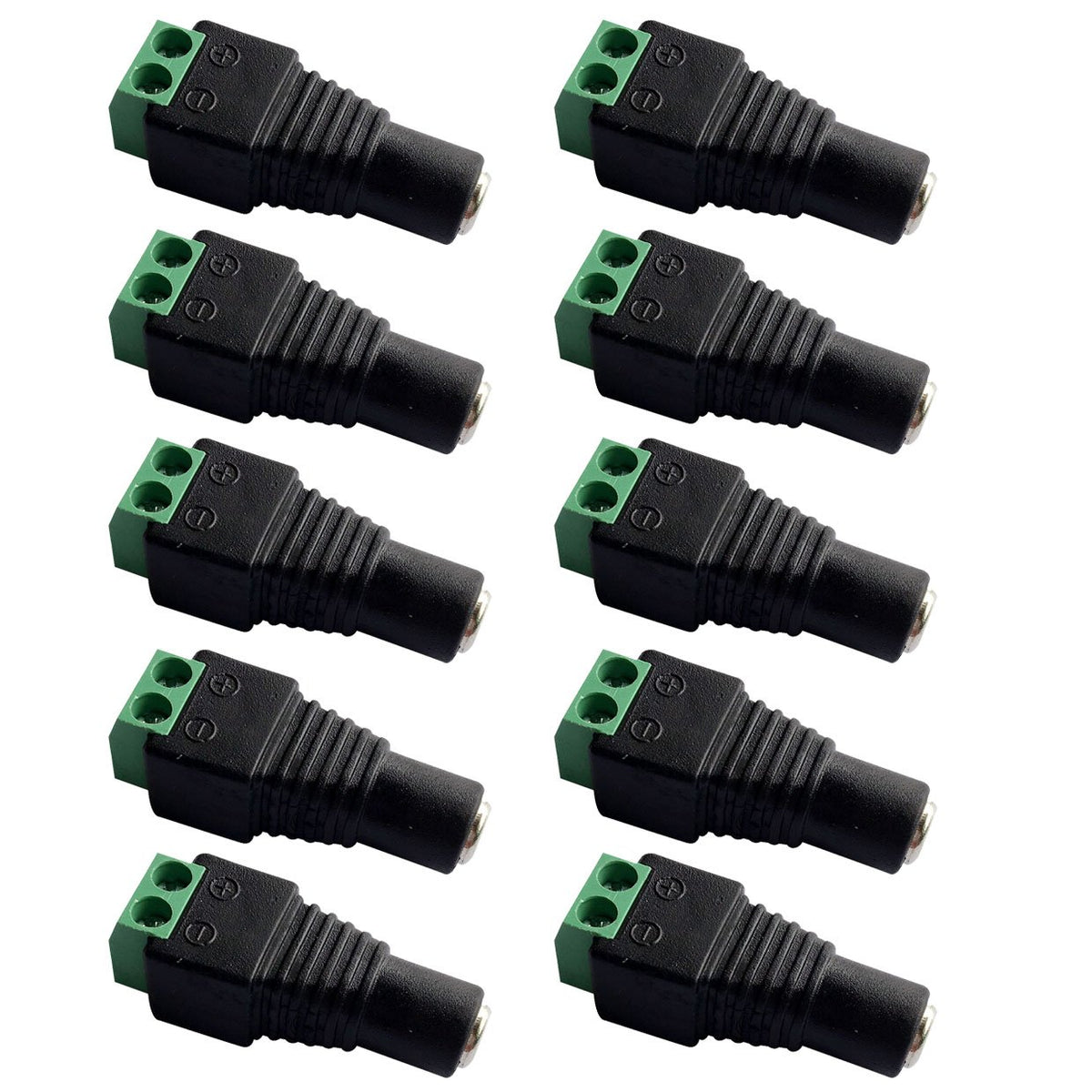 10 Female 12V Dc Power Jack Adapter Connector For Led Strip Cctv Camera