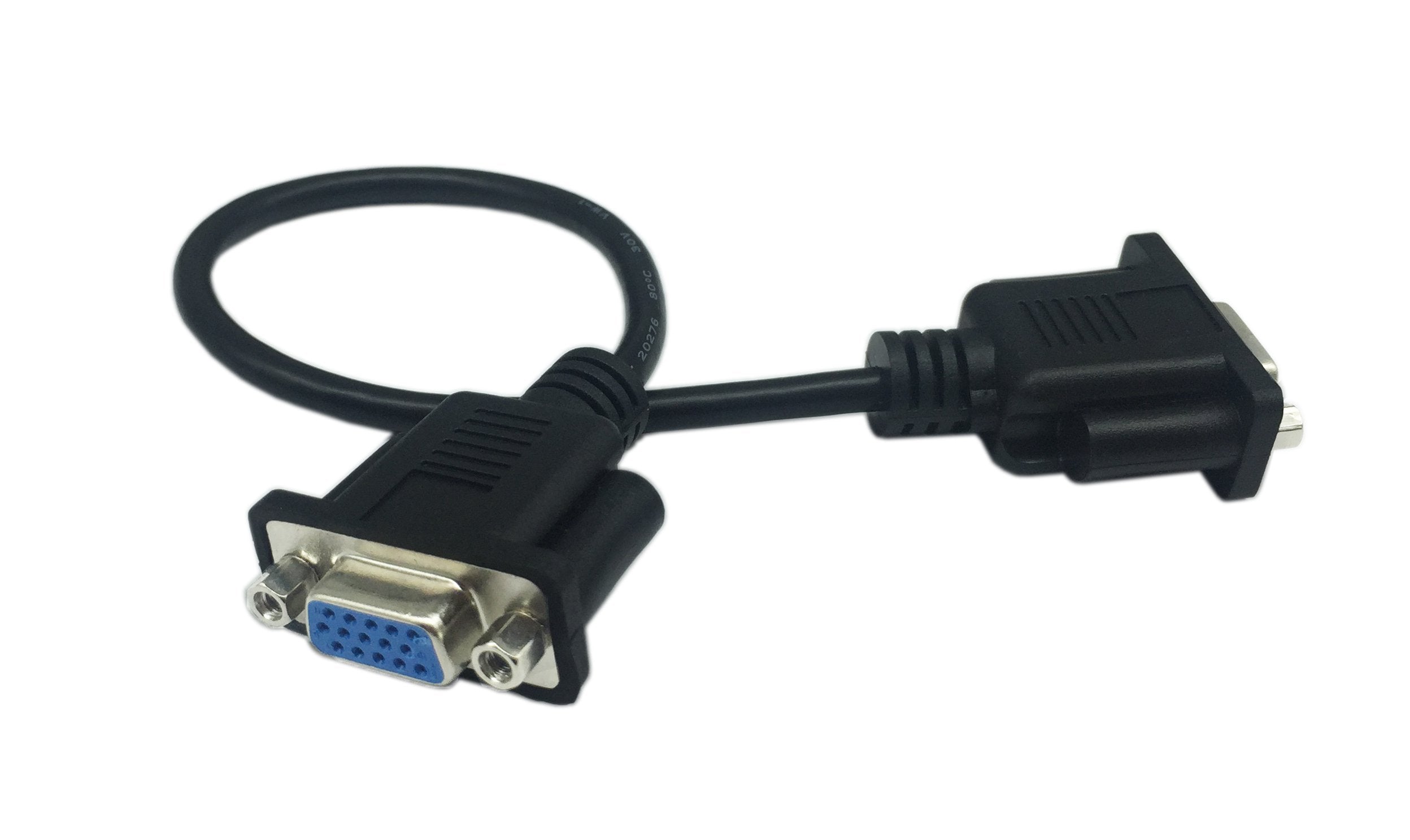 Cerrxian 1Ft Vga Svga 15 Pin Hd15 Female To Female Gender Changer Adapter Extension Video Monitor Cable For Pc Laptop Tv Porject