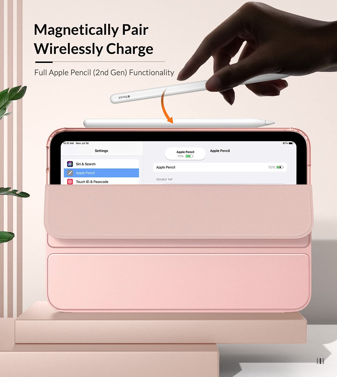 MoKo Case Fit New iPad Mini 7 (A17 Pro) 2024, iPad Mini 6th Generation Case 2021 (8.3 inch), iPad Mini 6 Case, Soft TPU Translucent Frosted Back Cover Case for iPad Mini 7th, Rose Gold