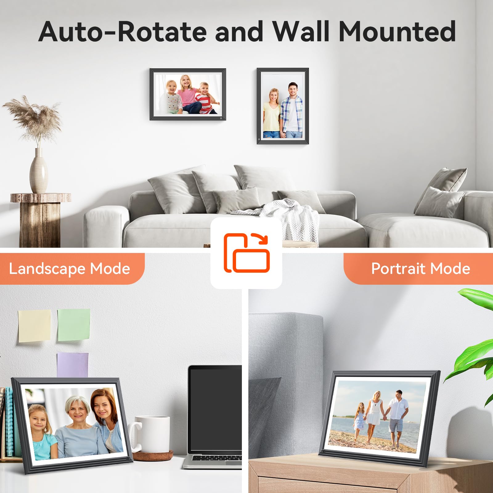 Tolove Digital Picture Frame 10.1 Inch Wifi Digital Photo Frame,1280 * 800 Hd Ips Touch Screen Smart Cloud Photo Frame, To Share