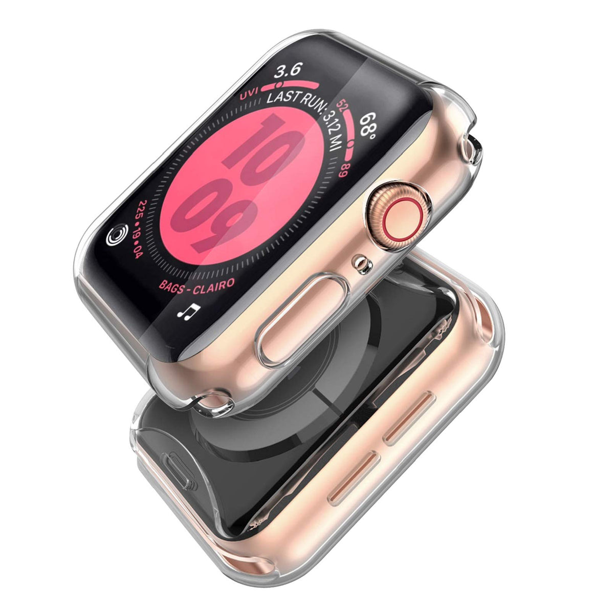 (2 Pack) Langboom Case For Apple Watch Se Series 6 Series 5 Series 4 40Mm, Durable Tpu Screen Protector, Hd Clear Ultra Slim Cov