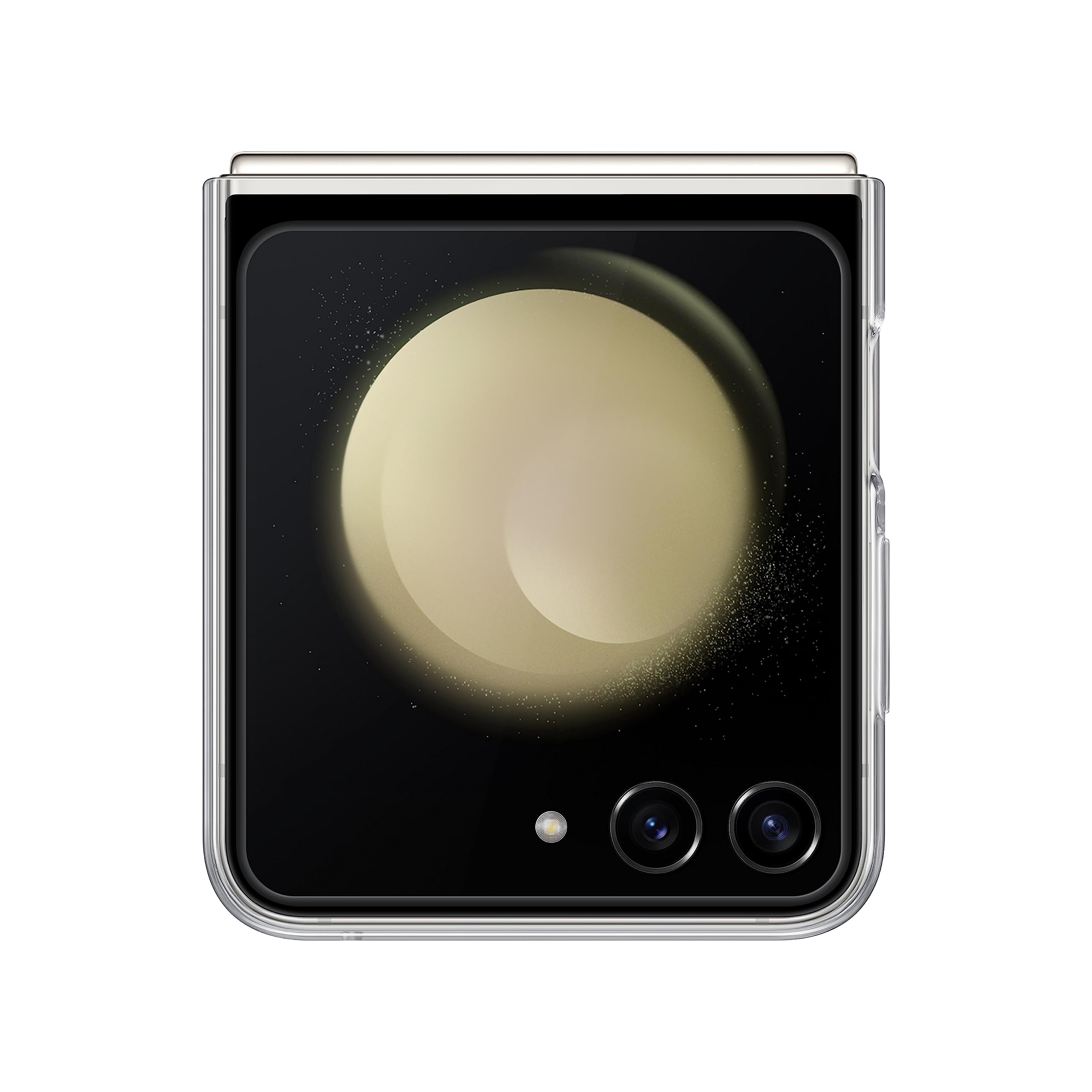 SAMSUNG Galaxy Z Flip5 FlipSuit Phone Case, Clear Protective Cover with Interchangeable Interactive Cards to Match Cover Screen,