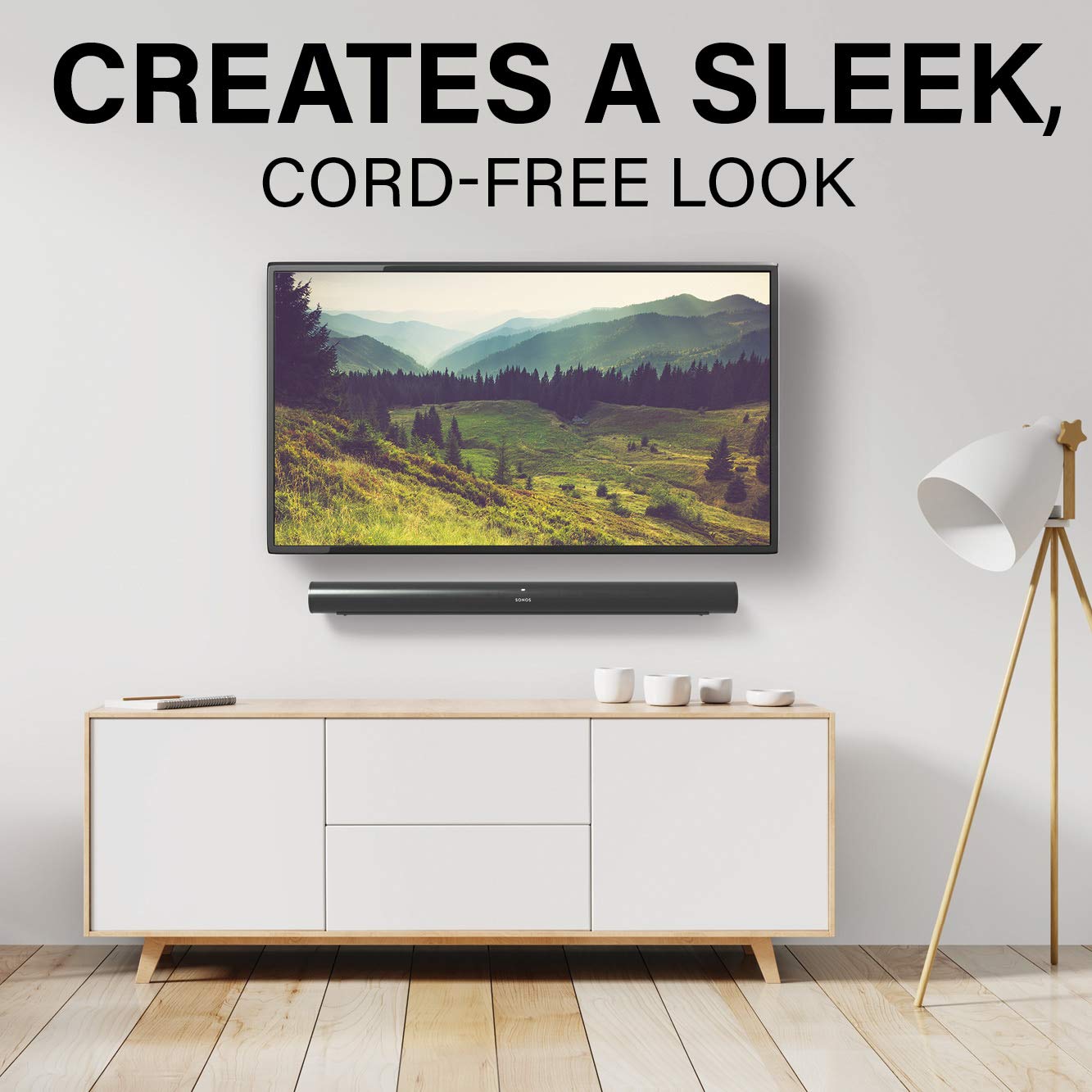 Sanus Extendable Soundbar Wall Mount Designed For Sonos Arc Sound Bar   Low Profile & Audio Enhancing Design For Dolby Atmos  Os