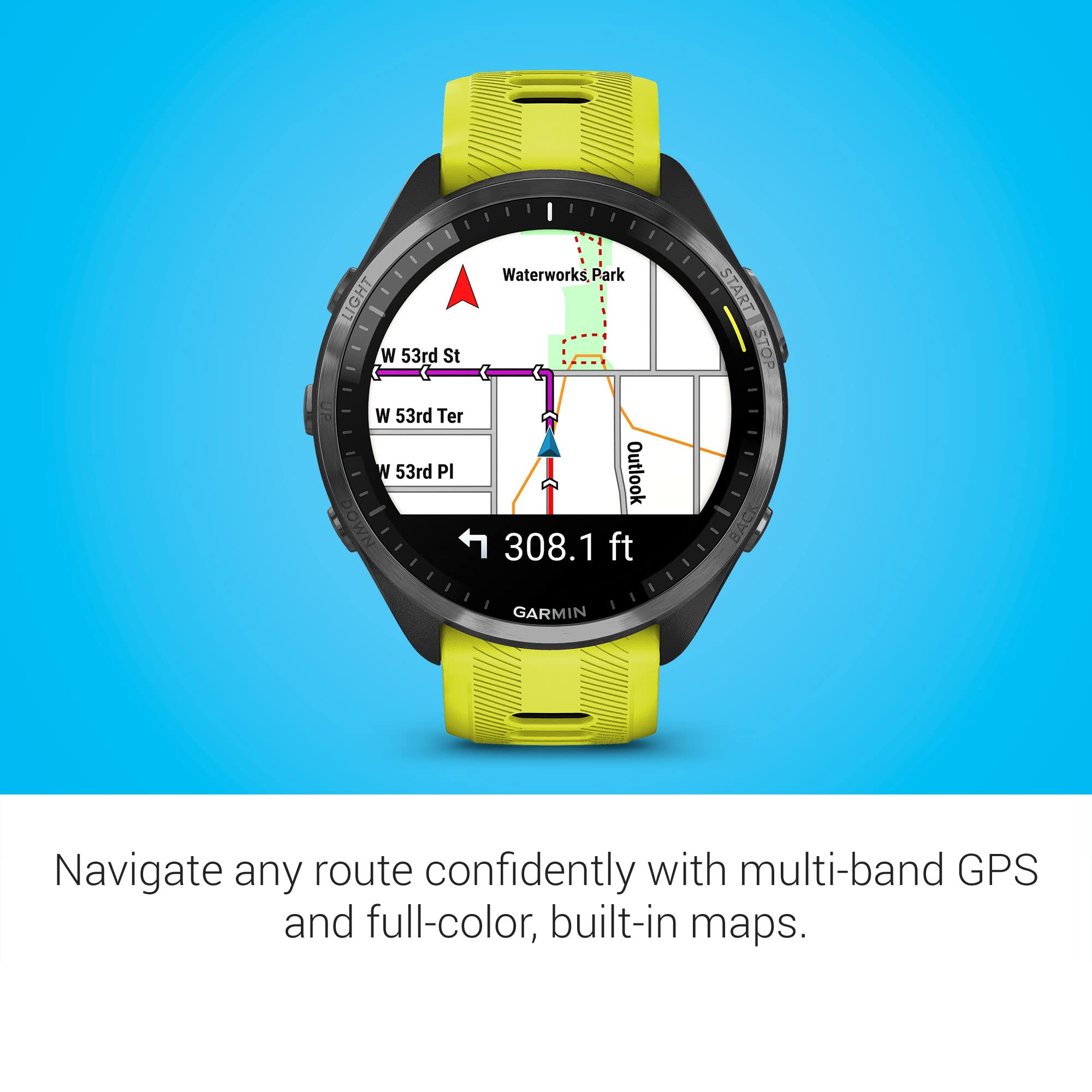 Garmin Forerunner 965 Running Smartwatch, Colorful Amoled Display, Training Metrics And Recovery Insights, Amp Yellow And Black