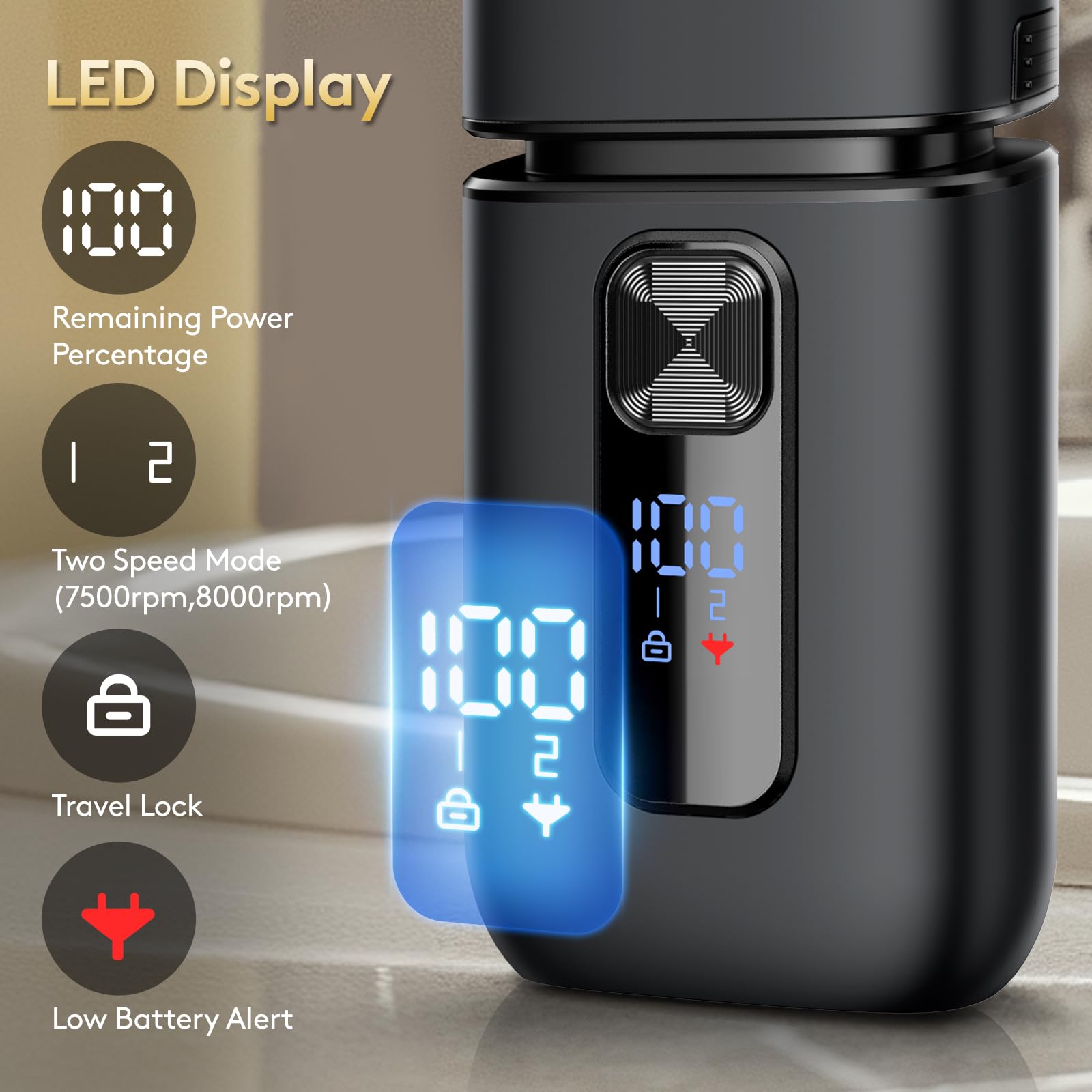 Brightup Foil Shaver, Electric Razor & Shavers For Men With Trimmer, 150 Min Runtime, Waterproof Double Floating Blades For Clos