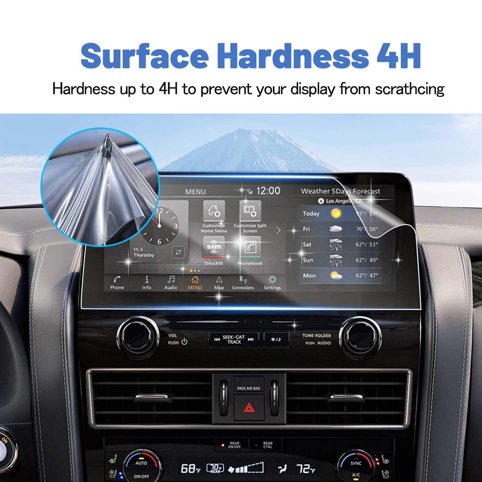 Shaohao For 2023 2024 Nissan Armada Screen Protector, For 2021 2024 Nissan Armada S/Sv/Sl/Platinum 12.3 In Touch Screen Armada 2023 2024 Accessories
