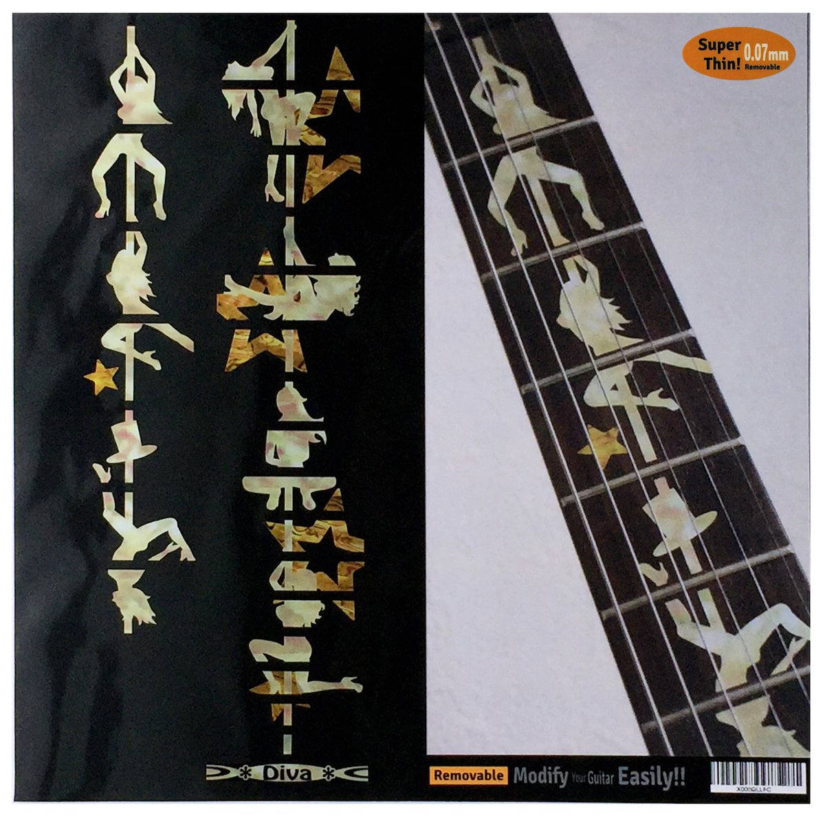 Fretboard Markers Inlay Sticker Decals For Guitars   Diva