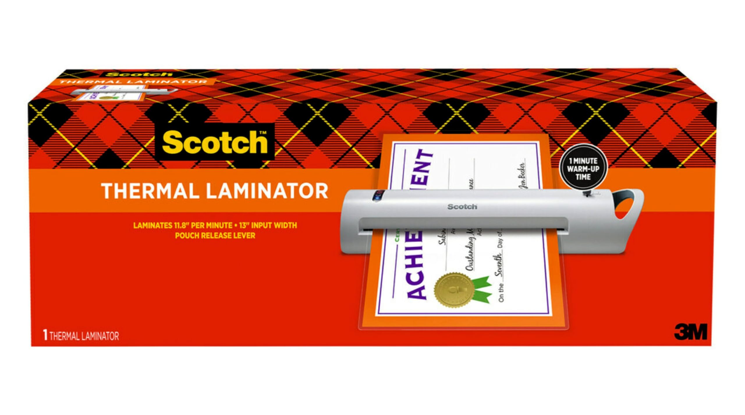 Scotch Thermal Laminator With 20 Letter Size Pouches, Ideal For Teachers, Small Offices, Or Home (Tl1302Xvp)