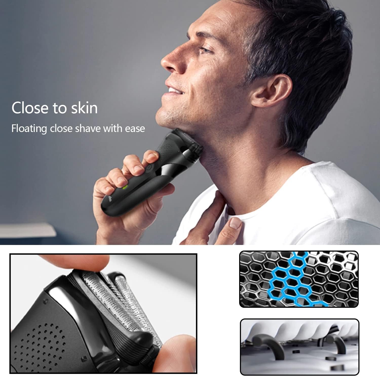 Series 3 32B Replacement Shaver Head For Braun, Foil & Cutter Razor Replacement Head, Compatible With Braun 301S, 310S, 320S, 33