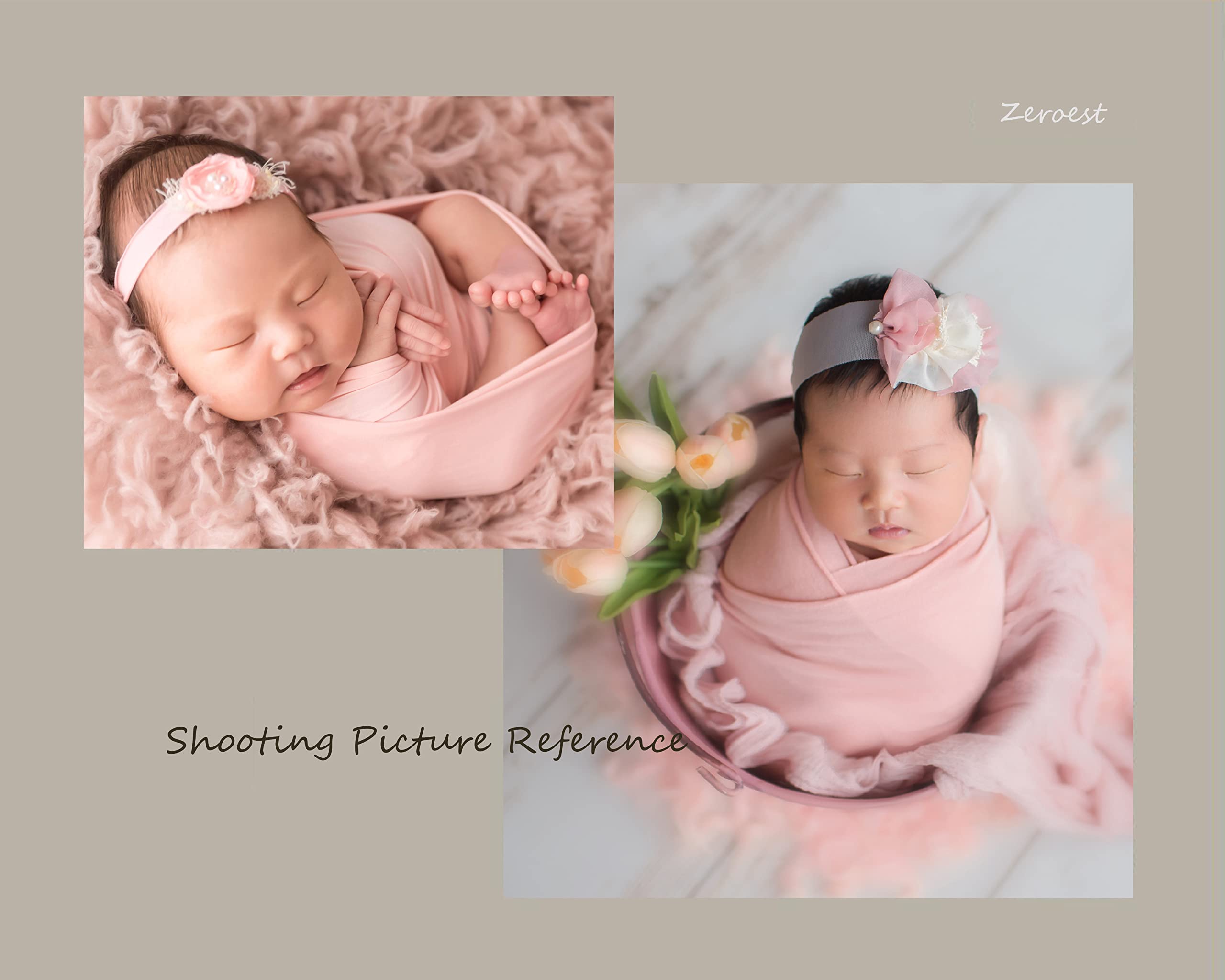 Newborn Photography Stretch Wrap Boy Girl Baby Wraps Photography Props Baby Photo Prop Stretch Blanket For Baby (Light Orange)