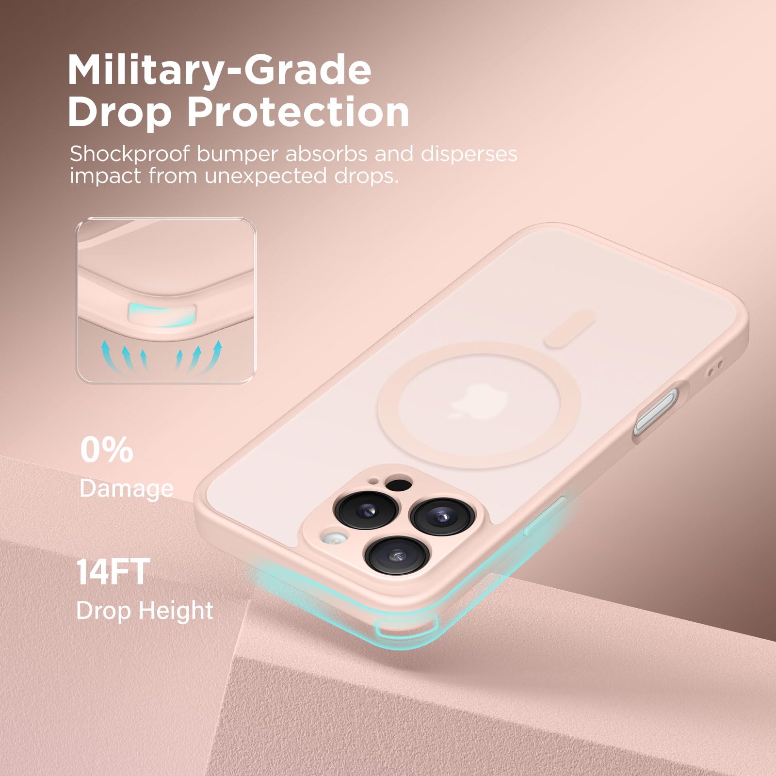 Capraro Magnetic Compatible With Iphone 16 Pro Max Case, Upgraded [Full Camera Protection] [Compatible With Magsafe] Protective