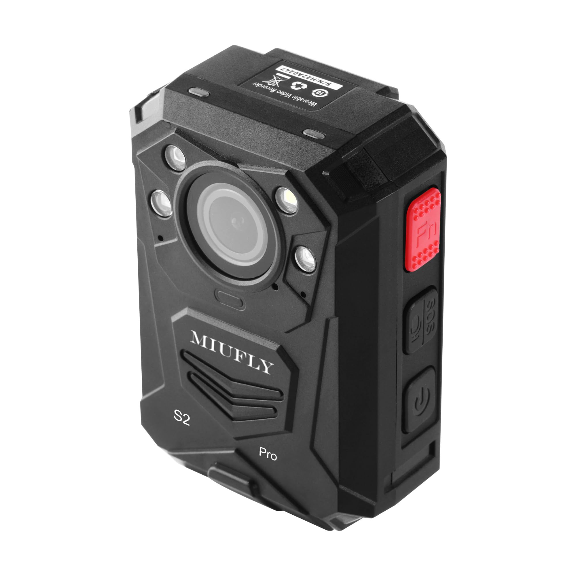 Miufly S2 Pro 2K Voice Control Camera, Wearable Camera With Night Vision, Gps, Built In 128G Memory
