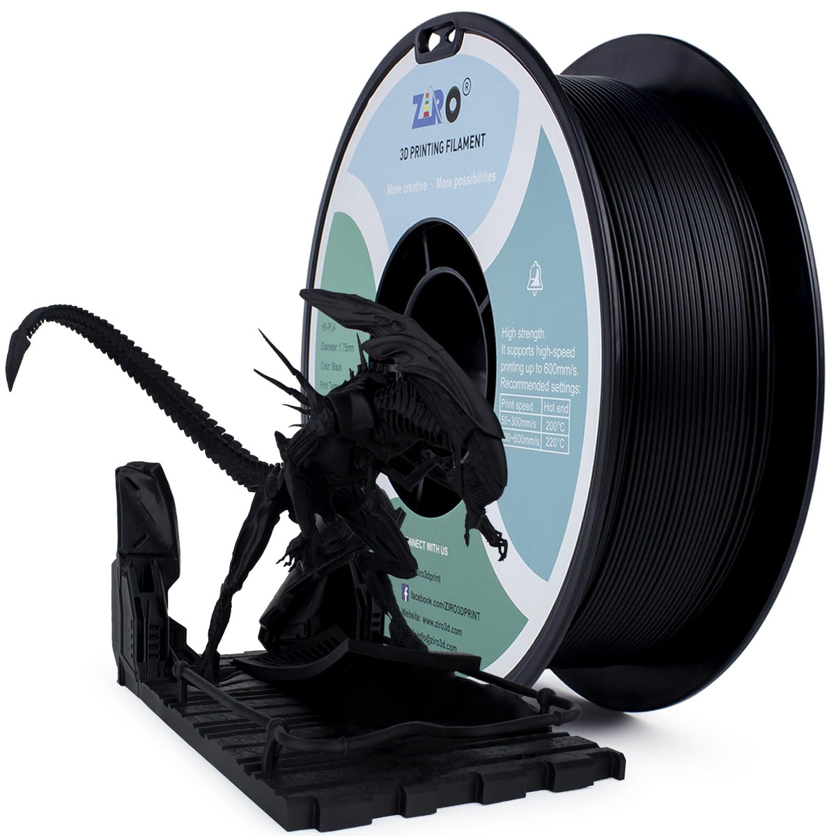 Ziro High Speed Filament 1.75Mm,Up To 600Mm/S, Hs Pla Filament 1.75, Fast Printing Speedy Pla Filaments, Dimensional Accuracy +/