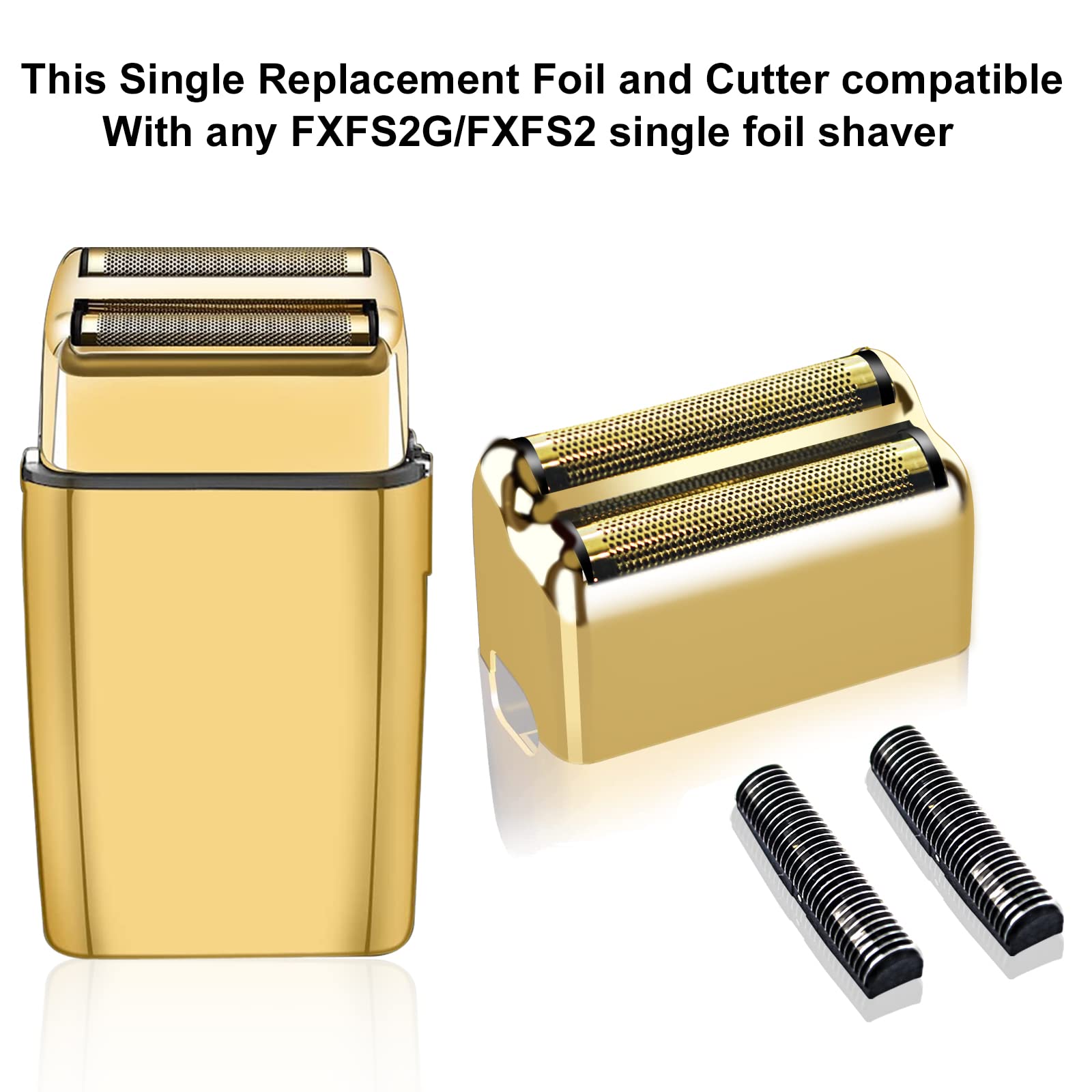 3 Pack Professional Replacement Foil And Cutters For Babylisspro Barberology Double Foil Shaver, Compatible With Babylisspro Bar