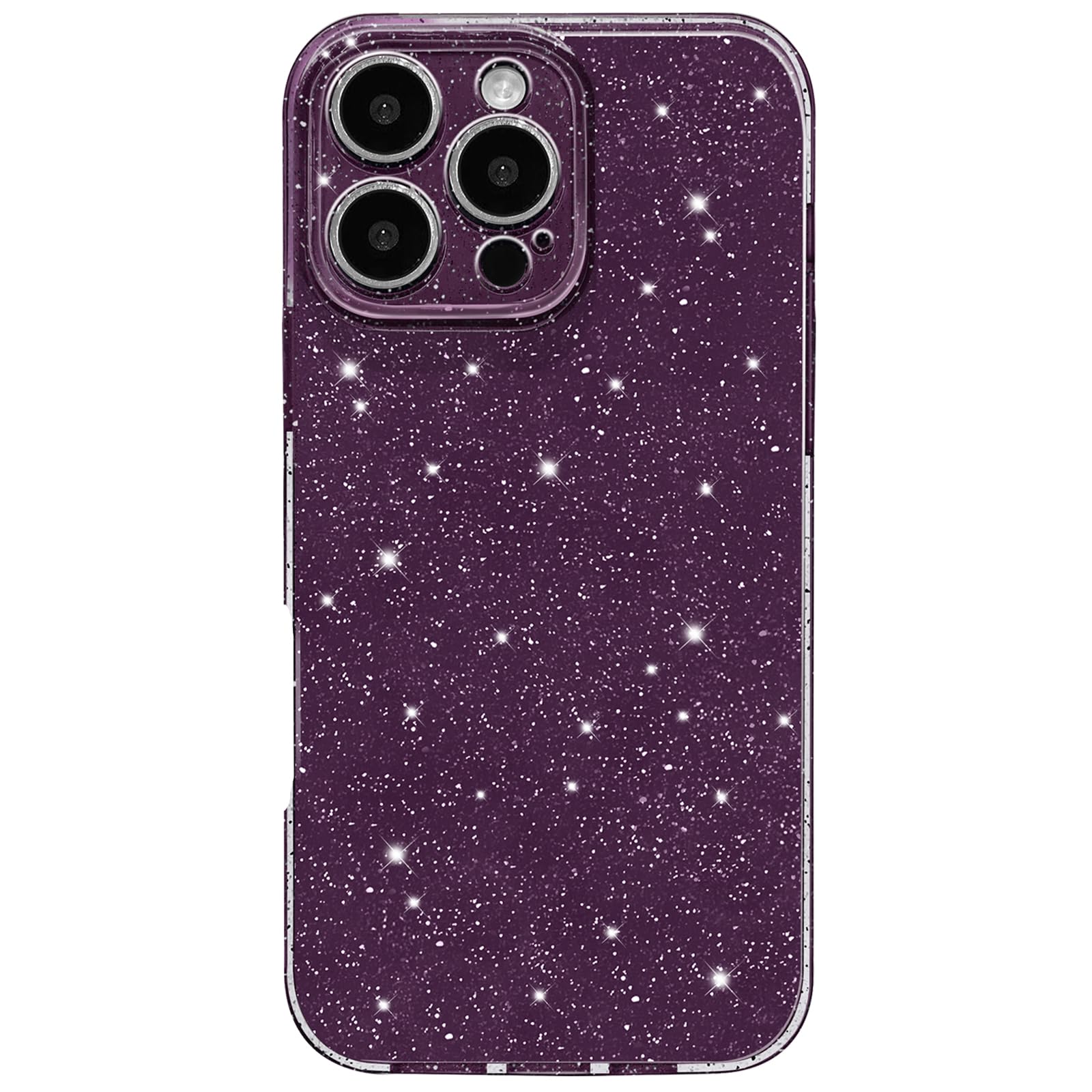 Hython Case for iPhone 16 Pro Case Glitter Cute Sparkly Shiny Bling Sparkle Phone Cases 6.3, Thin Slim Fit Soft TPU Bumper Shock